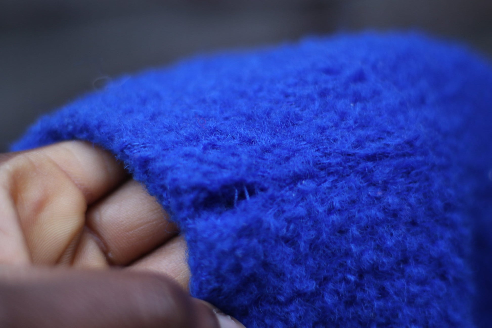 80s Oversized Mohair Wool Blazer: Vintage Blue Boxy Jacket
