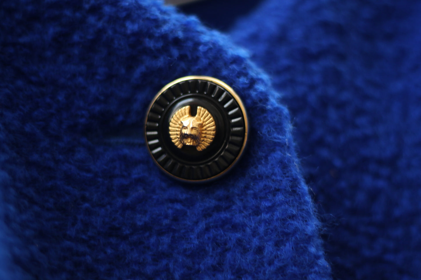 80s Oversized Mohair Wool Blazer: Vintage Blue Boxy Jacket