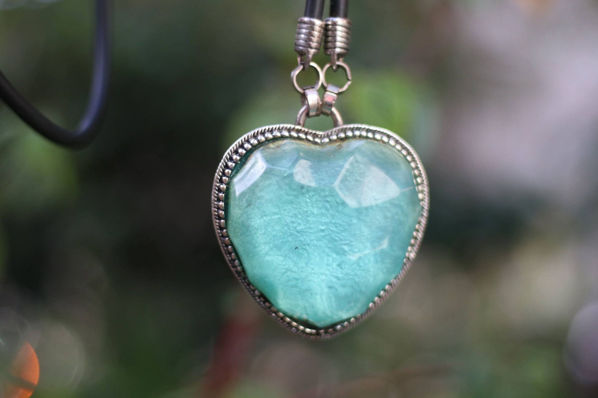 y2k Heart Shaped Necklace| Vintage women's Green jewelry| Gothic inspired heart motif pendant| Maximalist Oversized Heart Shaped Necklace