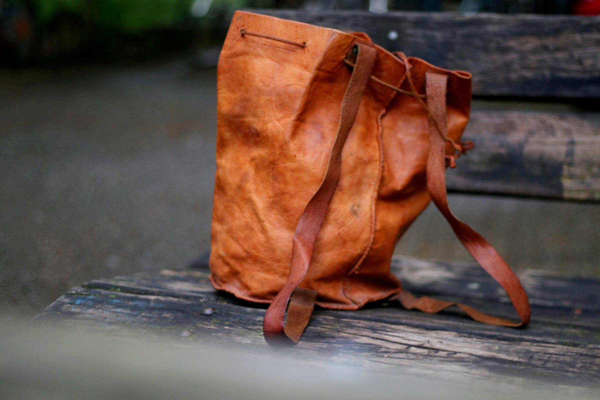 70s Mini Backpack| Vintage Brown Boho Chic Backpack| Women's Minimalist Compact Bag