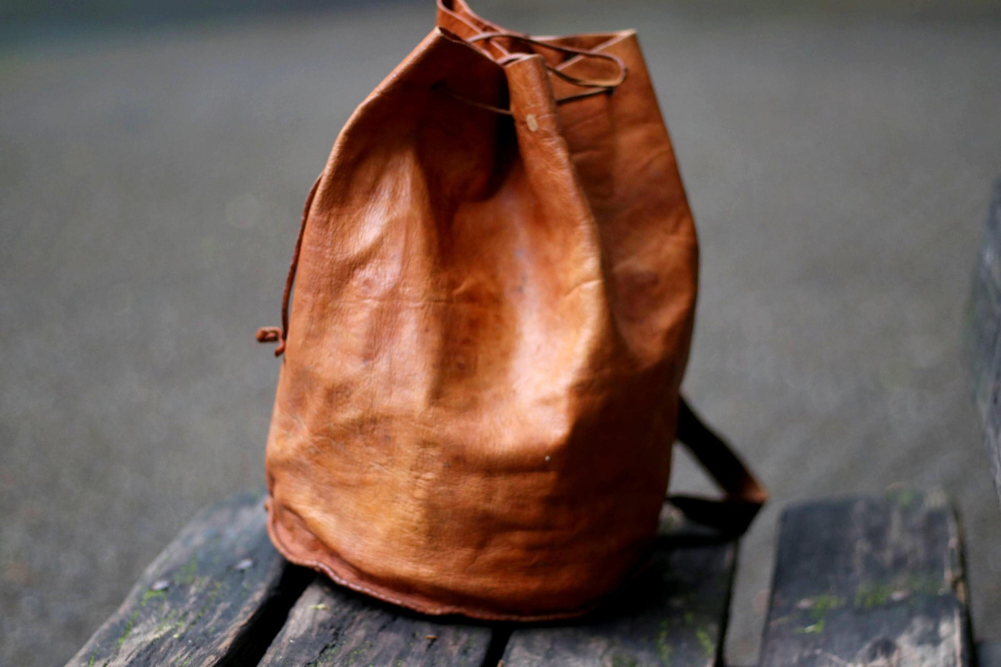70s Mini Backpack| Vintage Brown Boho Chic Backpack| Women's Minimalist Compact Bag