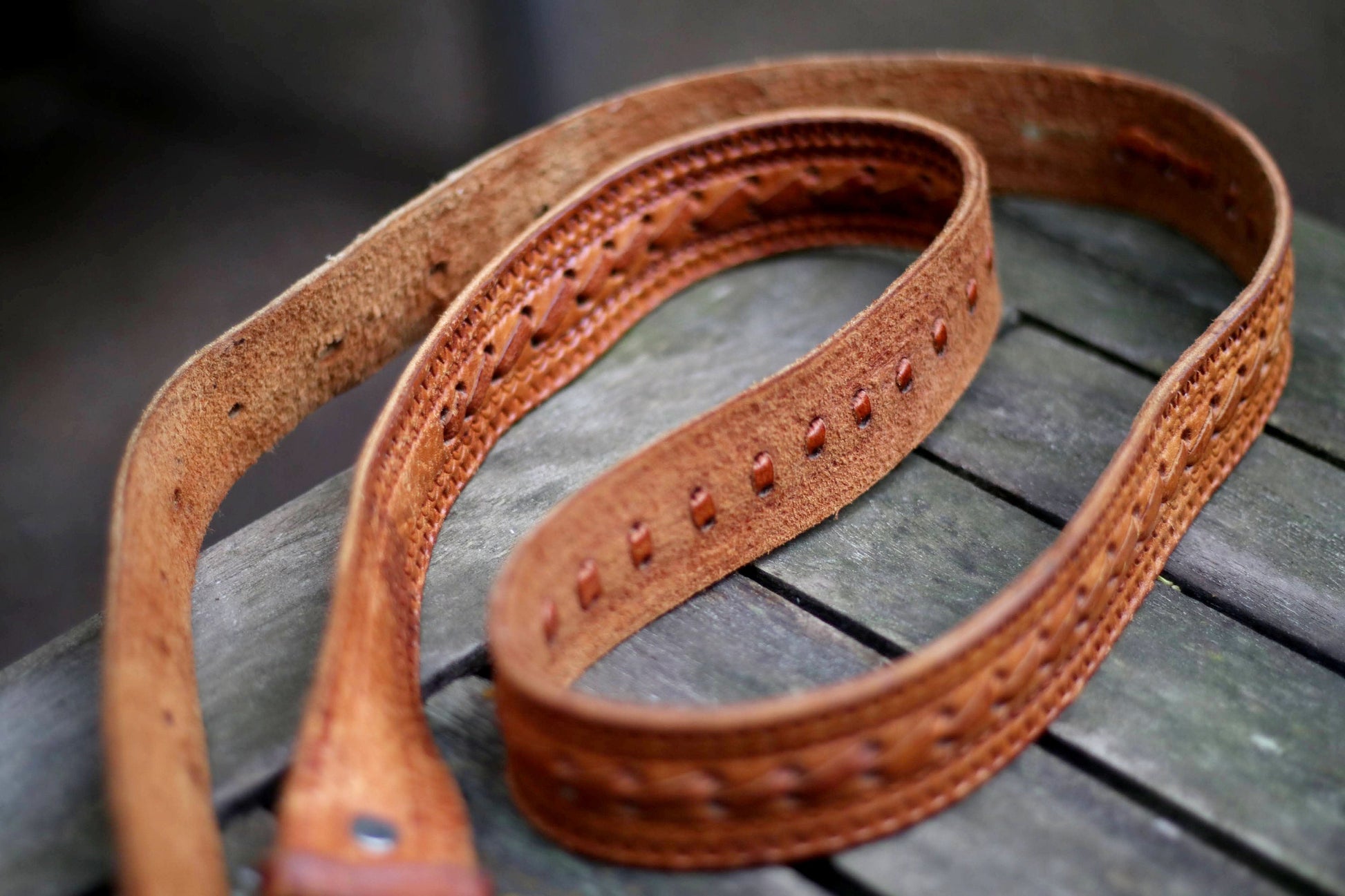 70s Brown Leather Belt | Vintage Womens Bohemian Chic Belt| Minimalist Everyday Belt