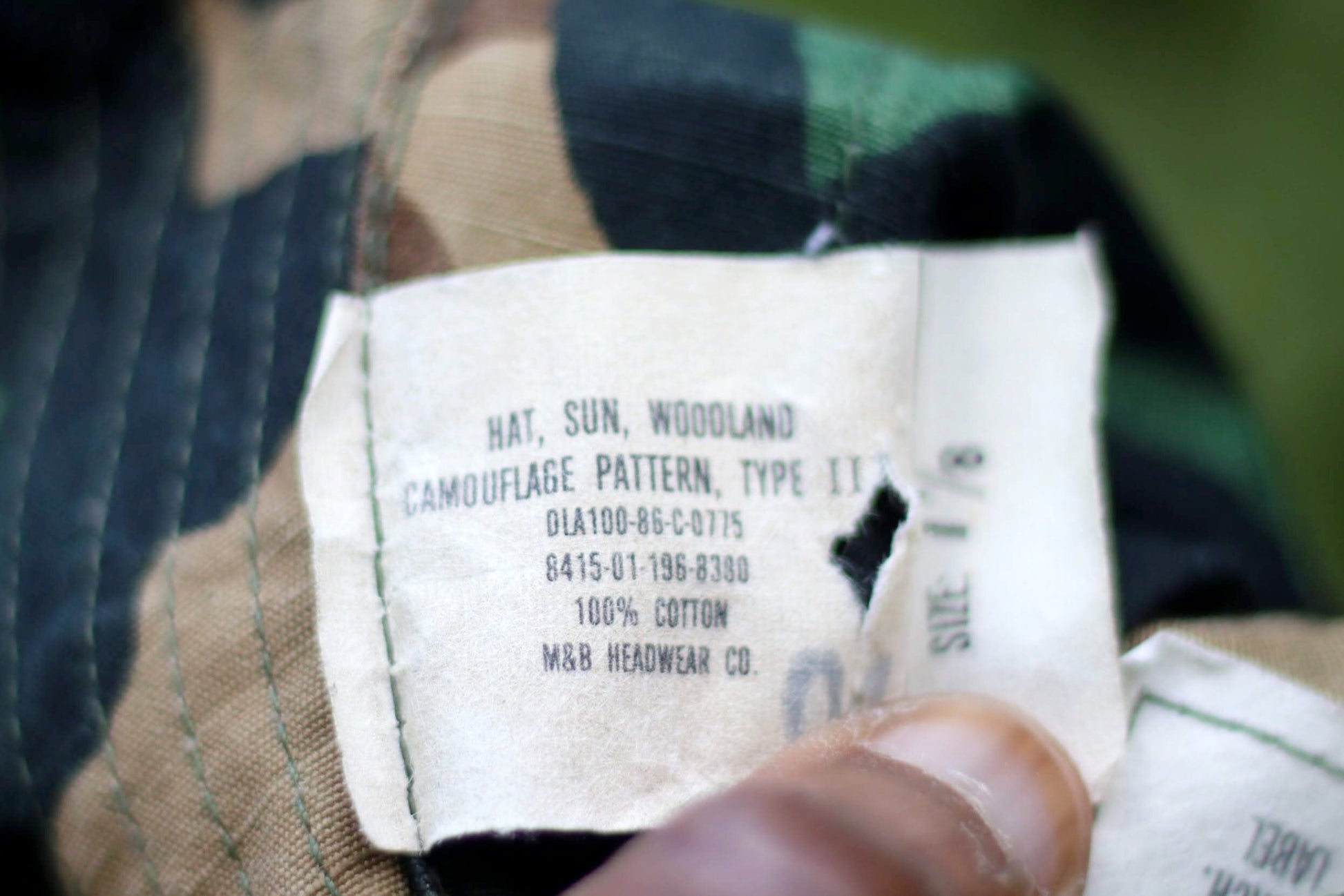 Vintage Boonie Hat| M&B Headwear Co Woodland Camo Print Hat| Unisex Authentic Vintage Military Print Gear.