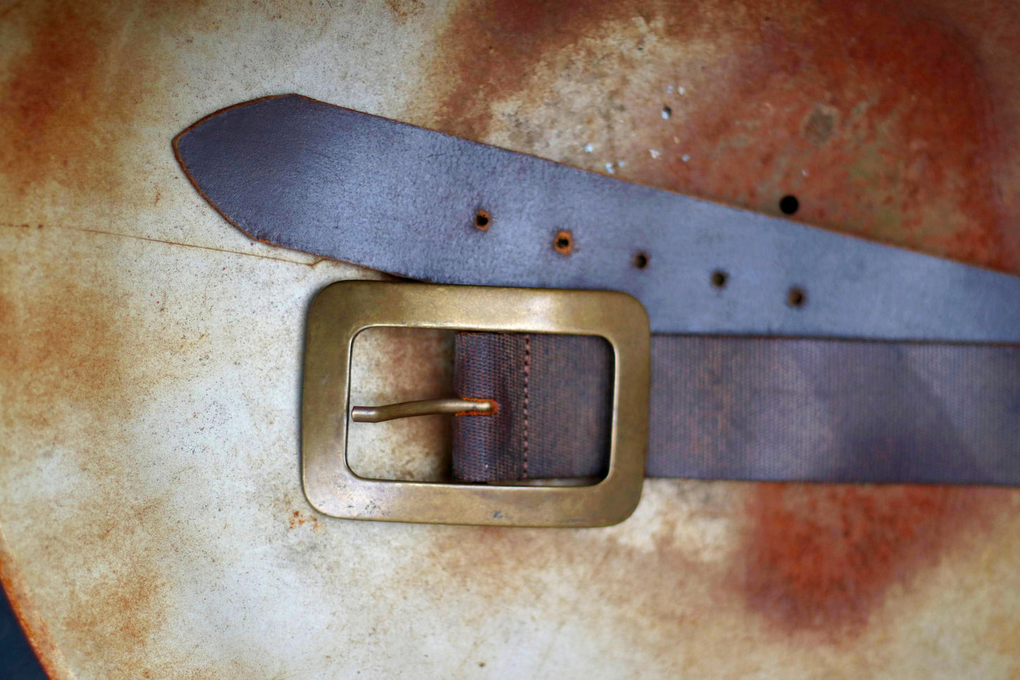Vintage Brown Leather Belt| 90s C&A Split Cow leather Belt | Women's Minimalist Belt