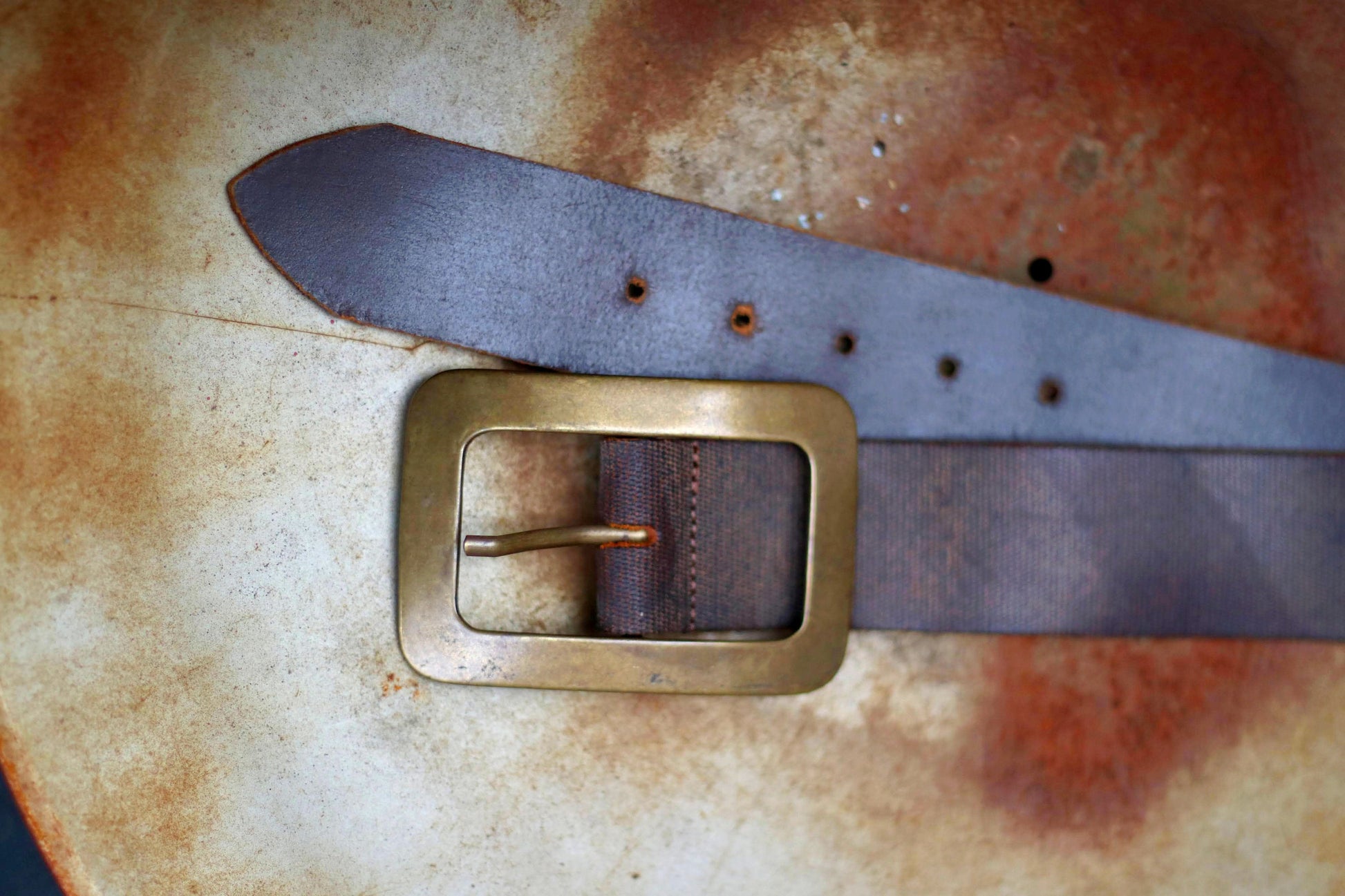 Vintage Brown Leather Belt| 90s C&A Split Cow leather Belt | Women's Minimalist Belt