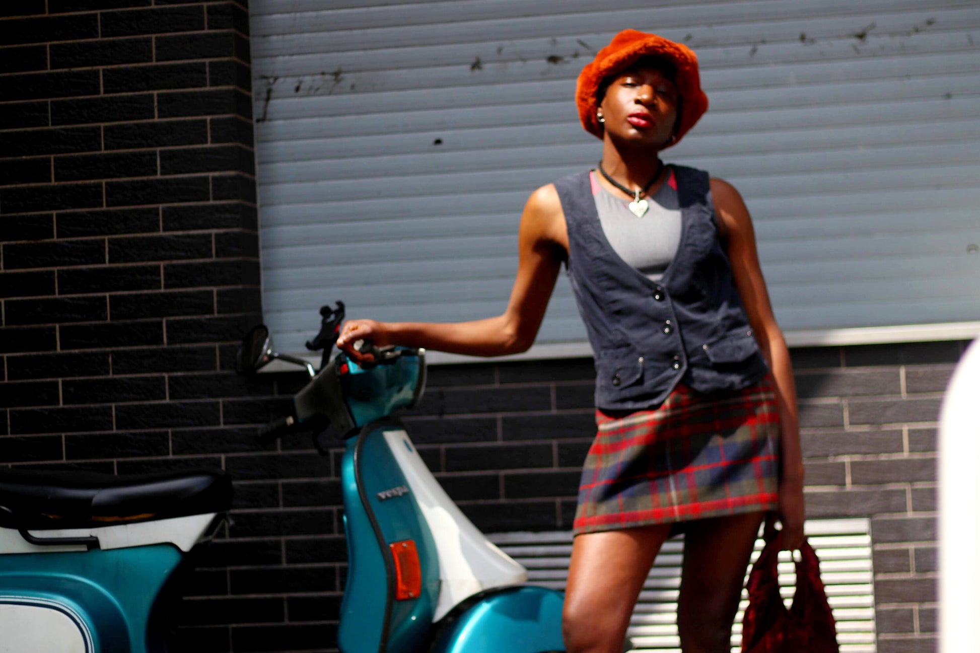 y2k Plaid Skirt| Vintage Esprit Blue and Red Skirt | Women's Checkered Skirt| Tartan Mini Skirt