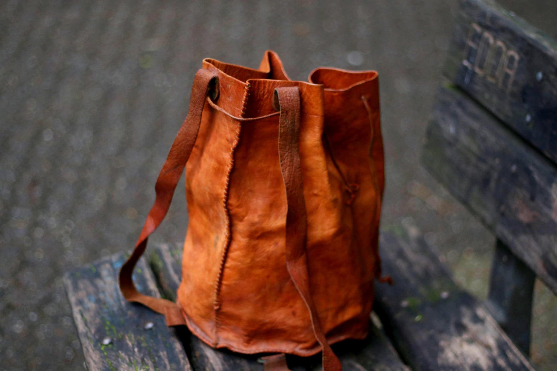 70s Mini Backpack| Vintage Brown Boho Chic Backpack| Women's Minimalist Compact Bag