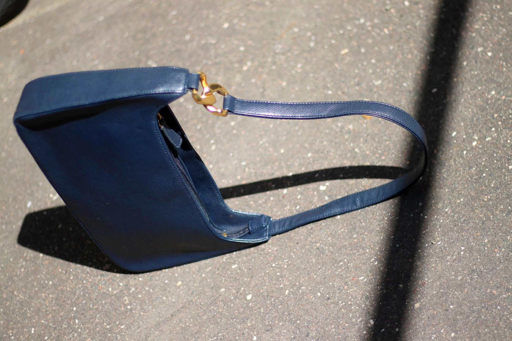 y2k Fabiani Handbag | Women's Vintage Minimalist Navy Shoulder bag | Capusule Wardrobe Mini Blue Bag