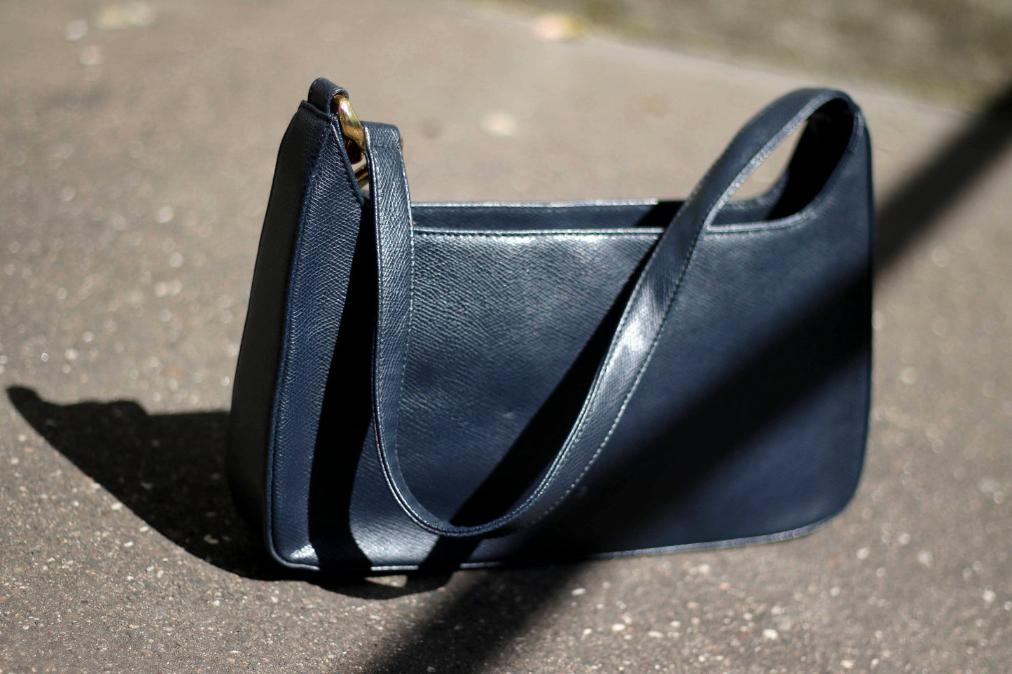 y2k Fabiani Handbag | Women's Vintage Minimalist Navy Shoulder bag | Capusule Wardrobe Mini Blue Bag
