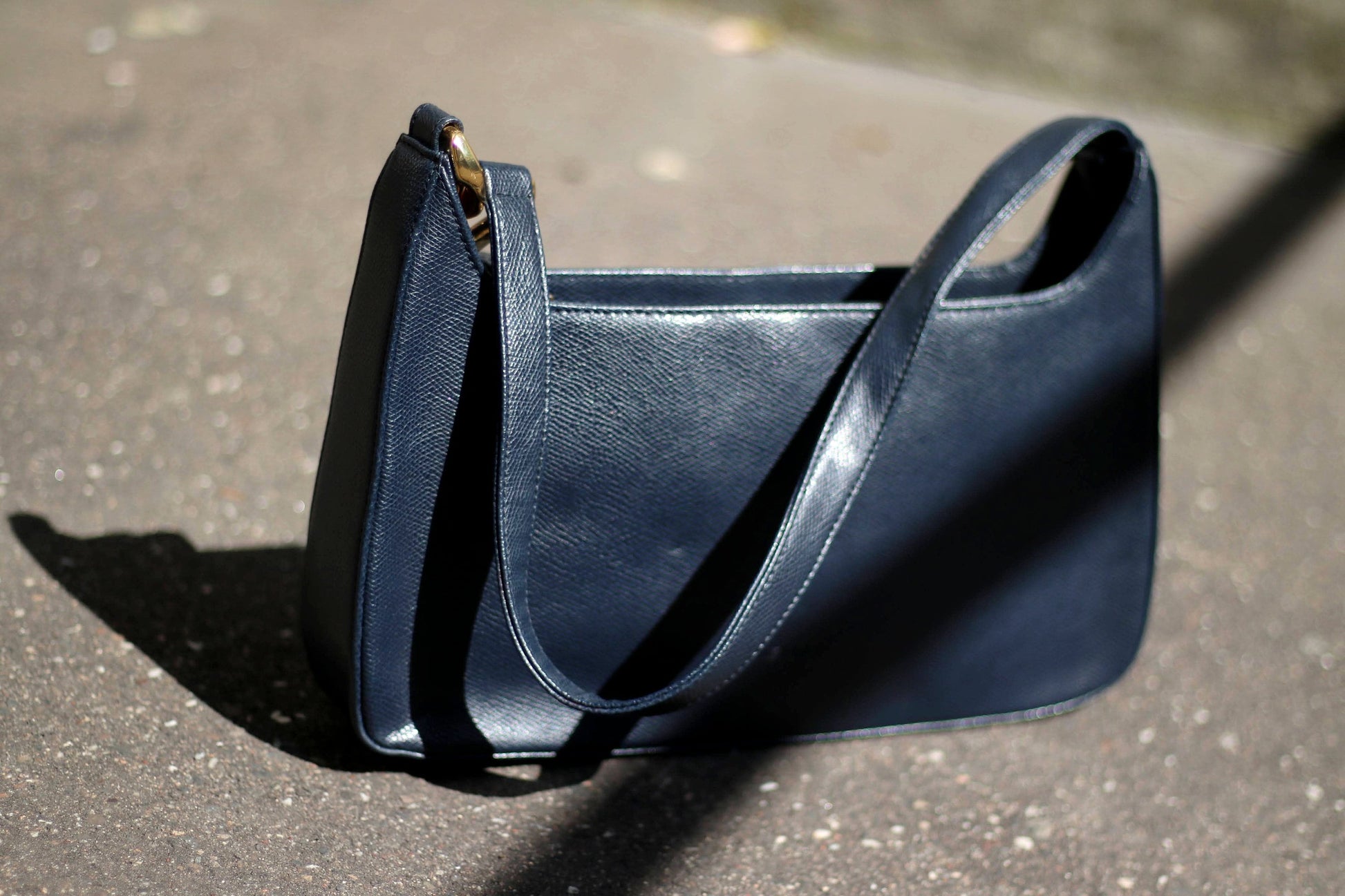 y2k Fabiani Handbag | Women's Vintage Minimalist Navy Shoulder bag | Capusule Wardrobe Mini Blue Bag