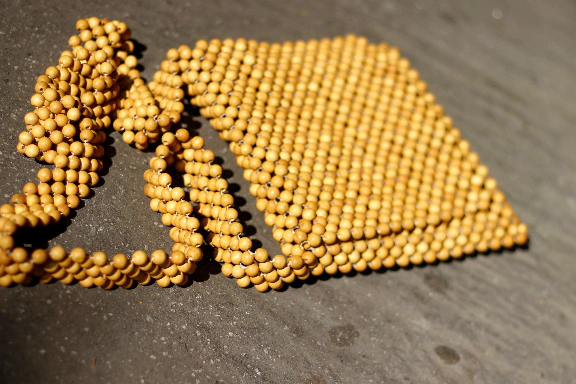 70s Beaded Bag| Vintage Brown Boho Crossbody Bag| Women's Minimalist Summer Bag