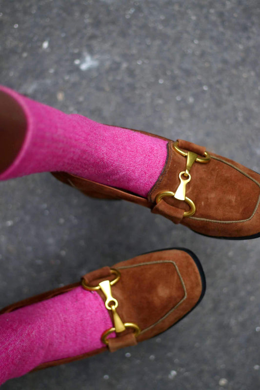 y2k Bibi Lou Loafers| Vintage Women's Horsebite Minimalist Suede Brogues| Chic Heeled Brown Oxfords with Gold-Toned Details