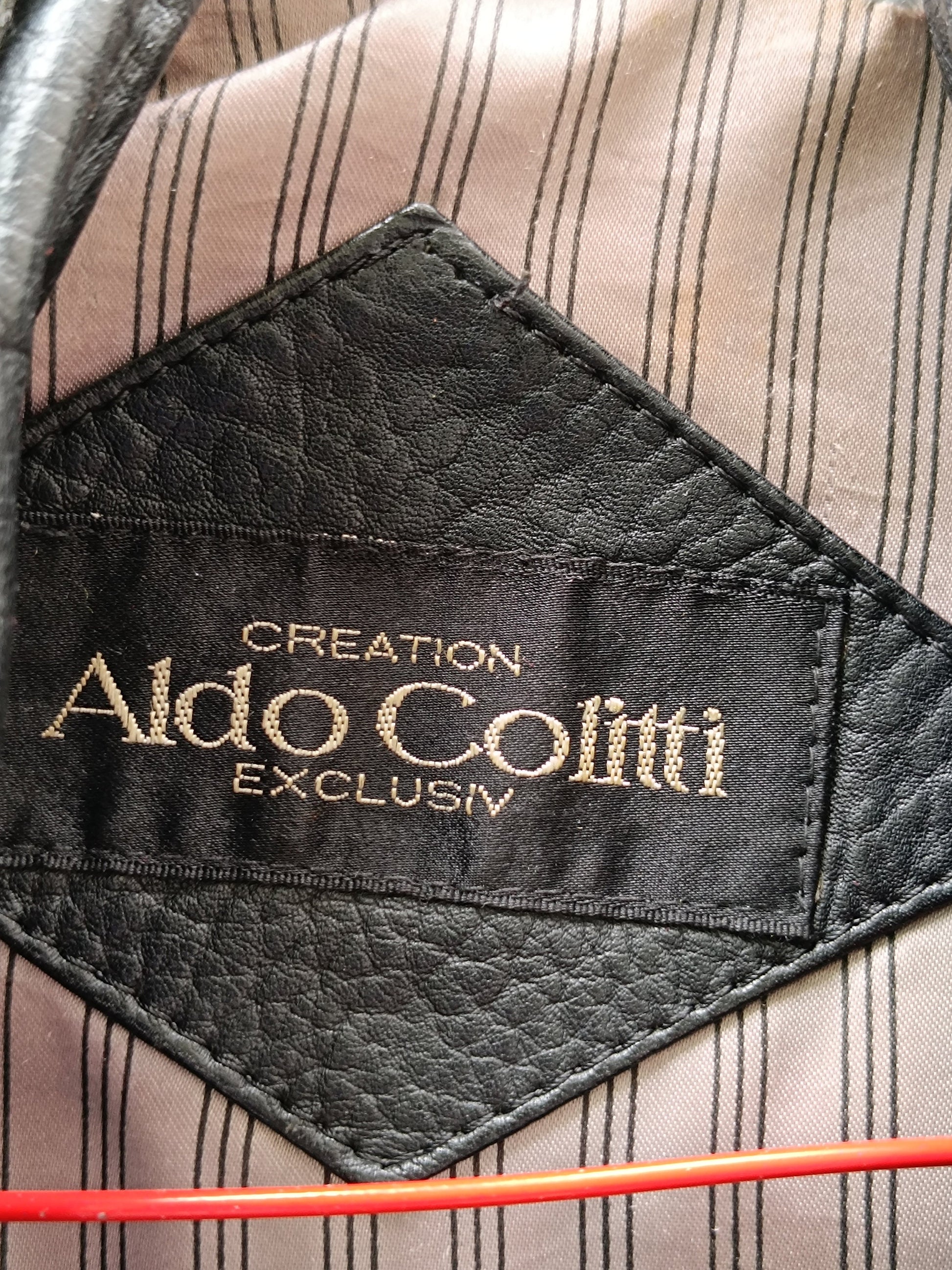 Vintage Aldo Colitti Jacket| Rare Black Biker Leather Jacket| Unisex Rock n Roll Chic Jacket With Patchwork Details| Americana Leather Coat