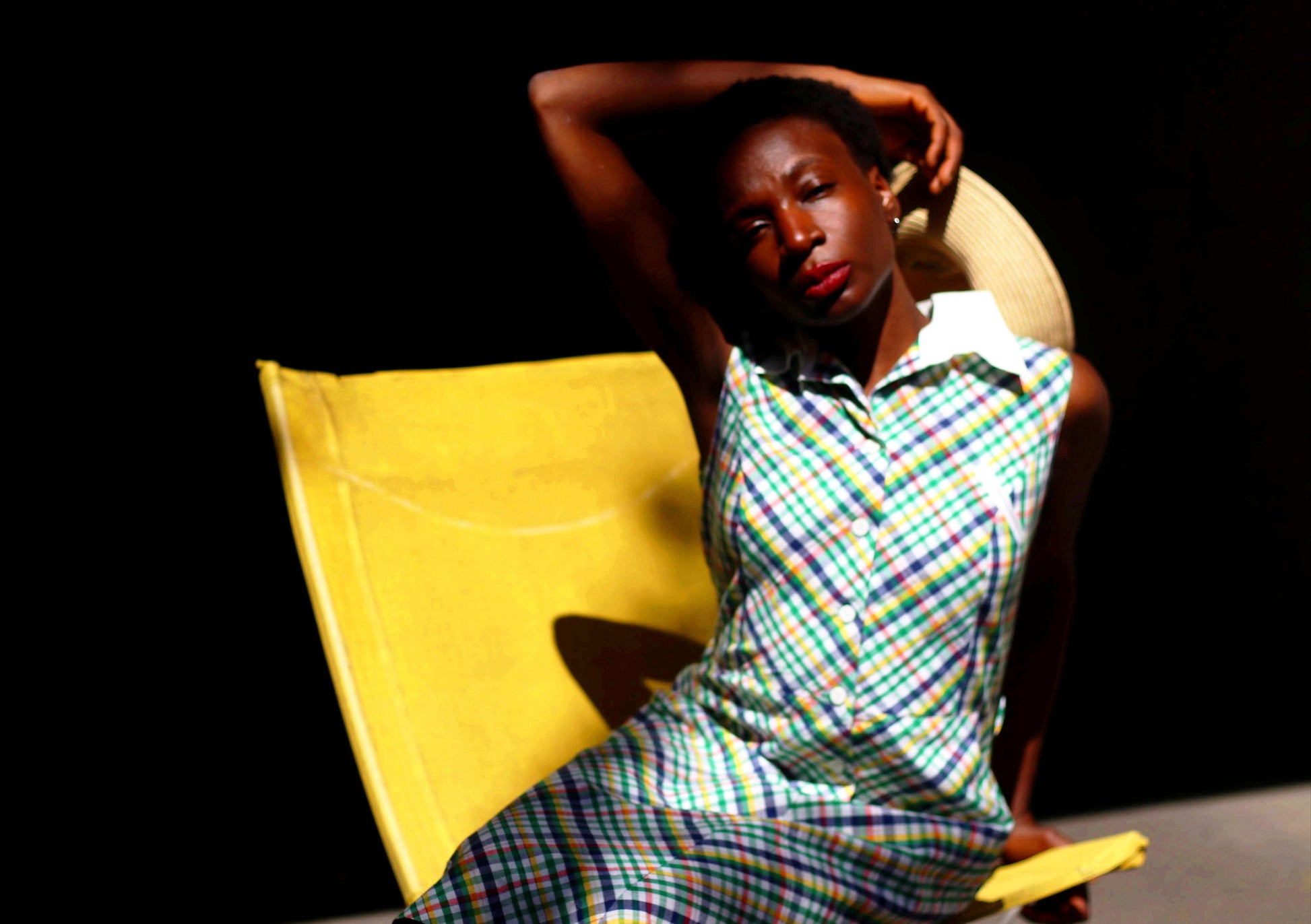 90s Vintage Plaid Cotton Dress: Sleeveless Midi Summer Dress