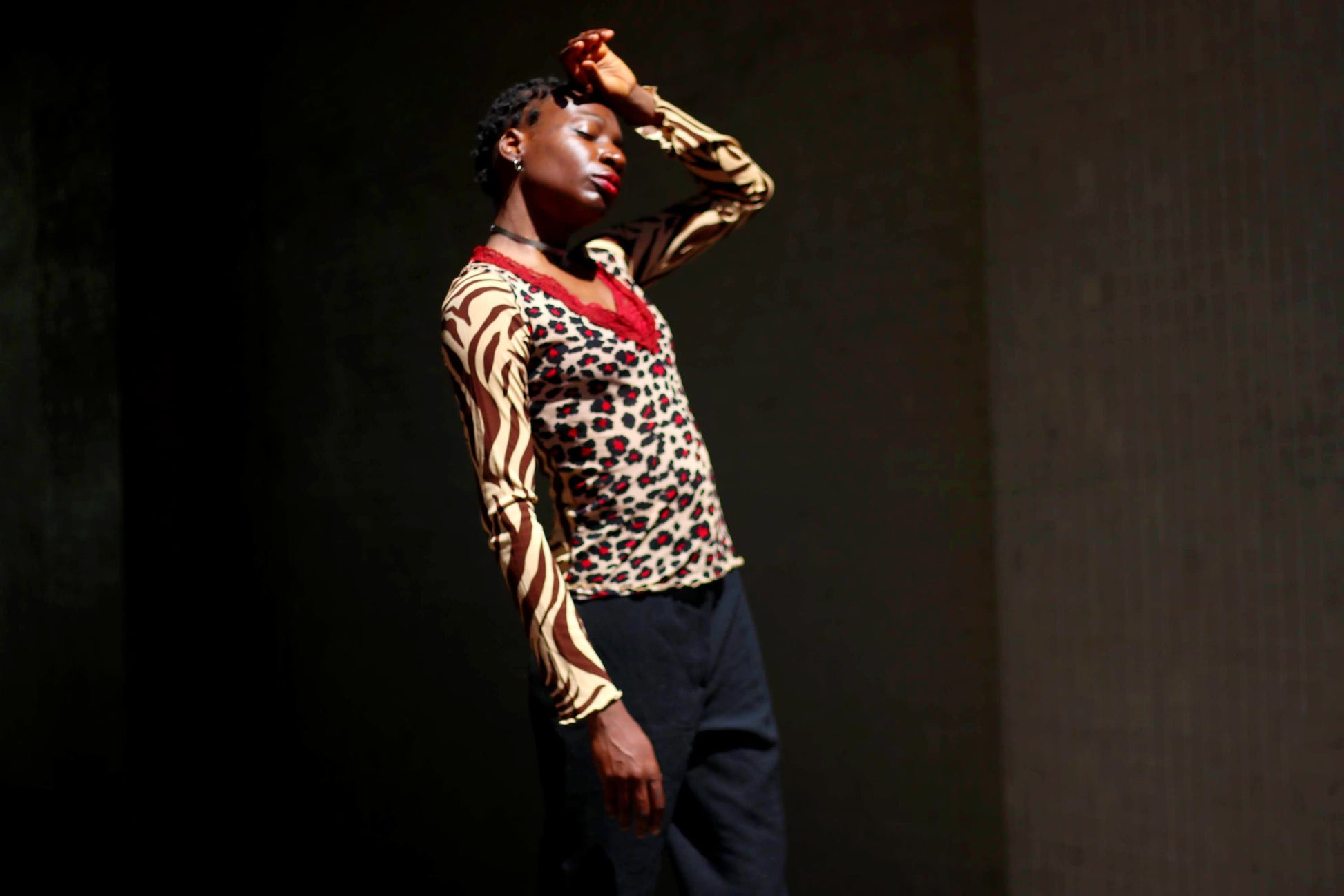 y2k Morgan Du Toi Animal Print Blouse | Vintage Leo Print Top| Brown Lightweight Sexy Shirt
