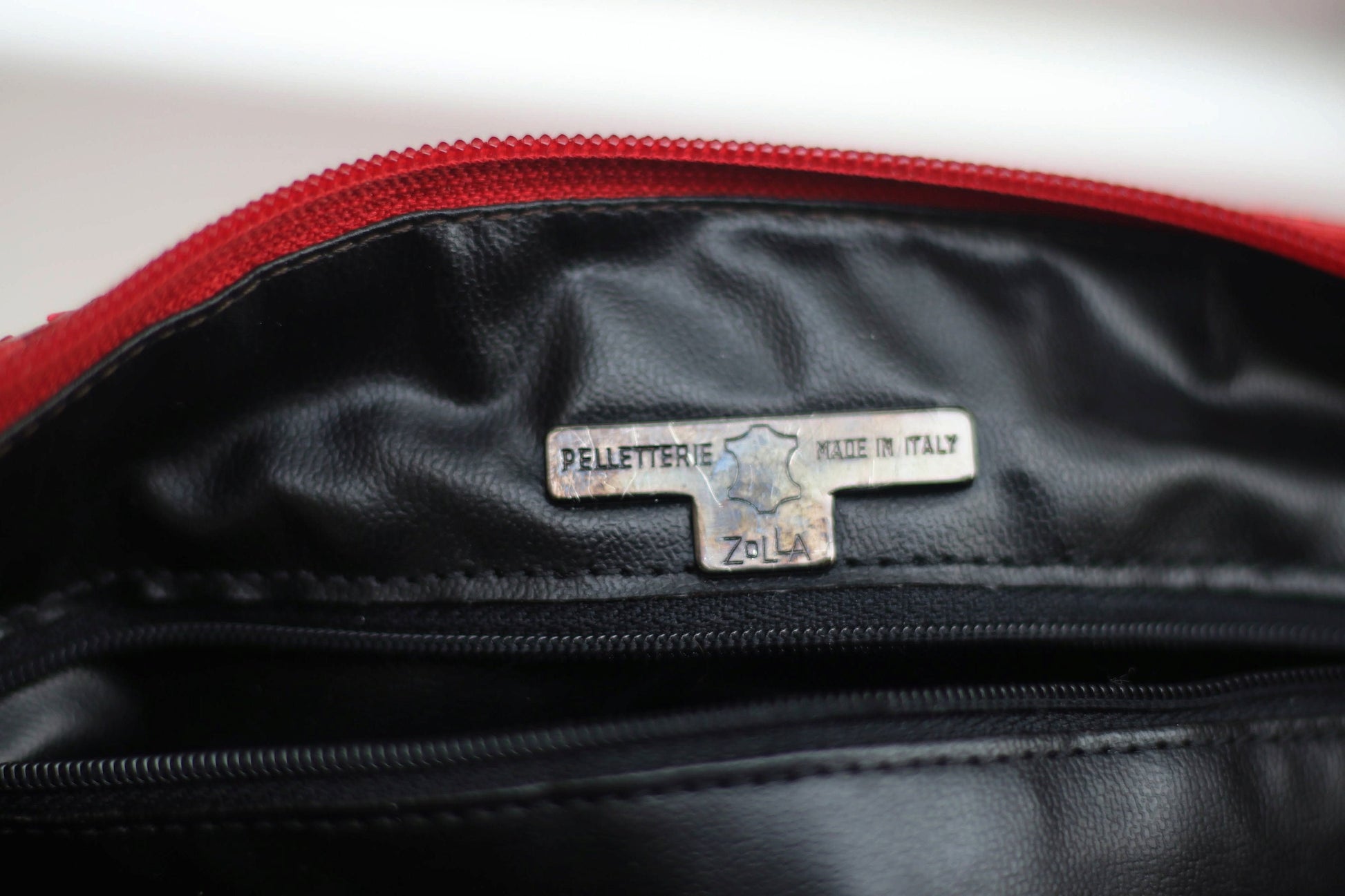 90s Leather Handbag| Vintage Red Shoulderbag with Exotic Details | Minimalist Compact Chic Bag