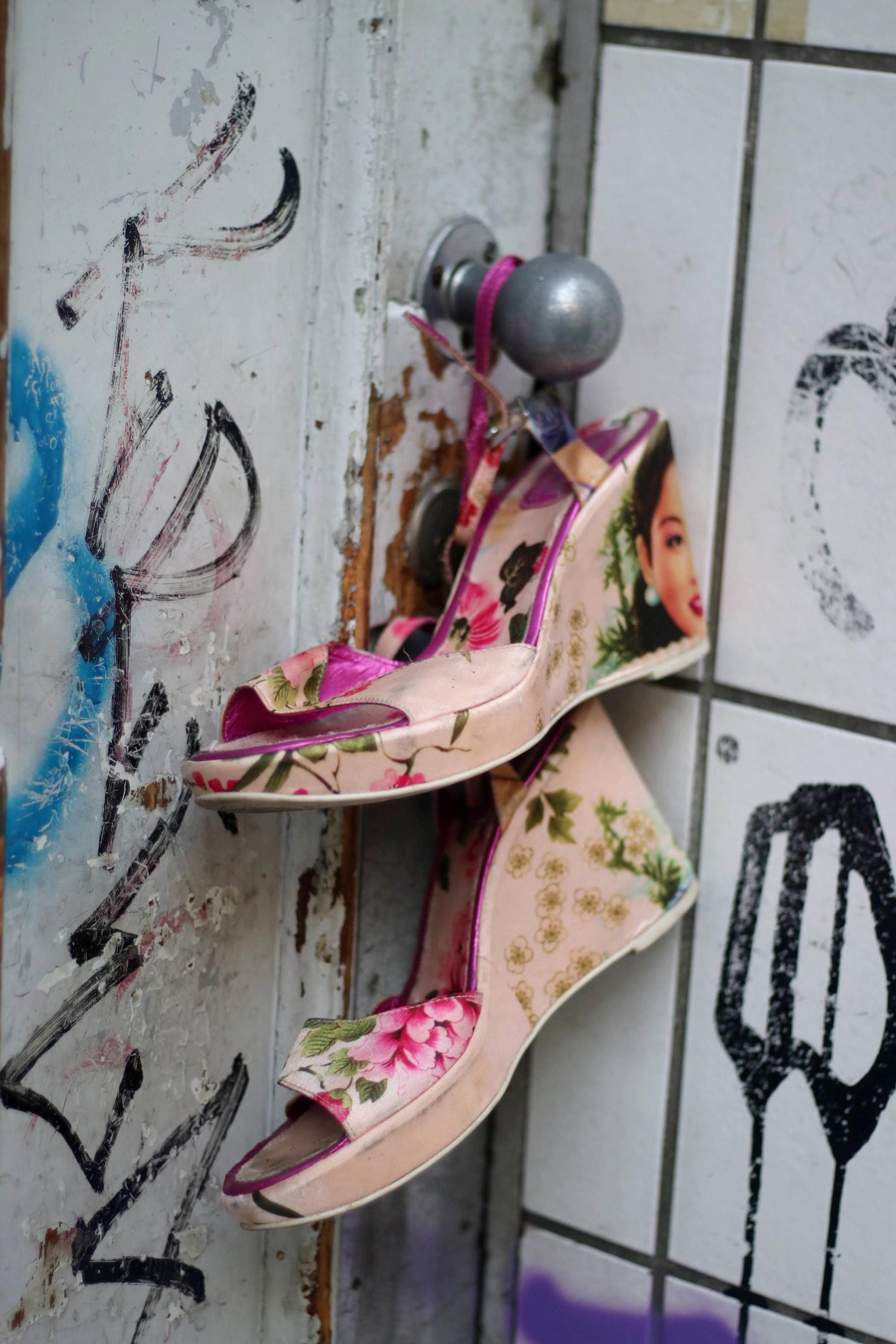 y2k Floral Wedges| Young Spirit Kitschy Pink Summer Sandals| Women's Vintage High heels