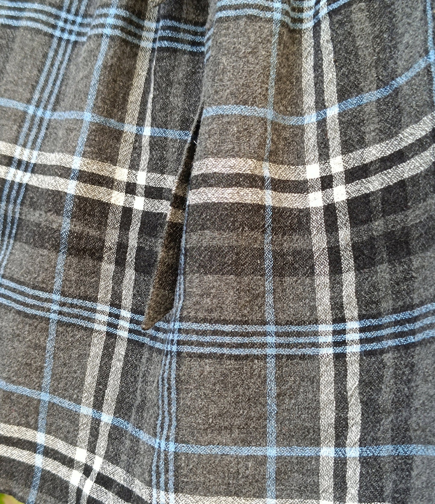 Vintage Blue Grey Plaid Mini Skirt: High Waisted Tartan A-Line