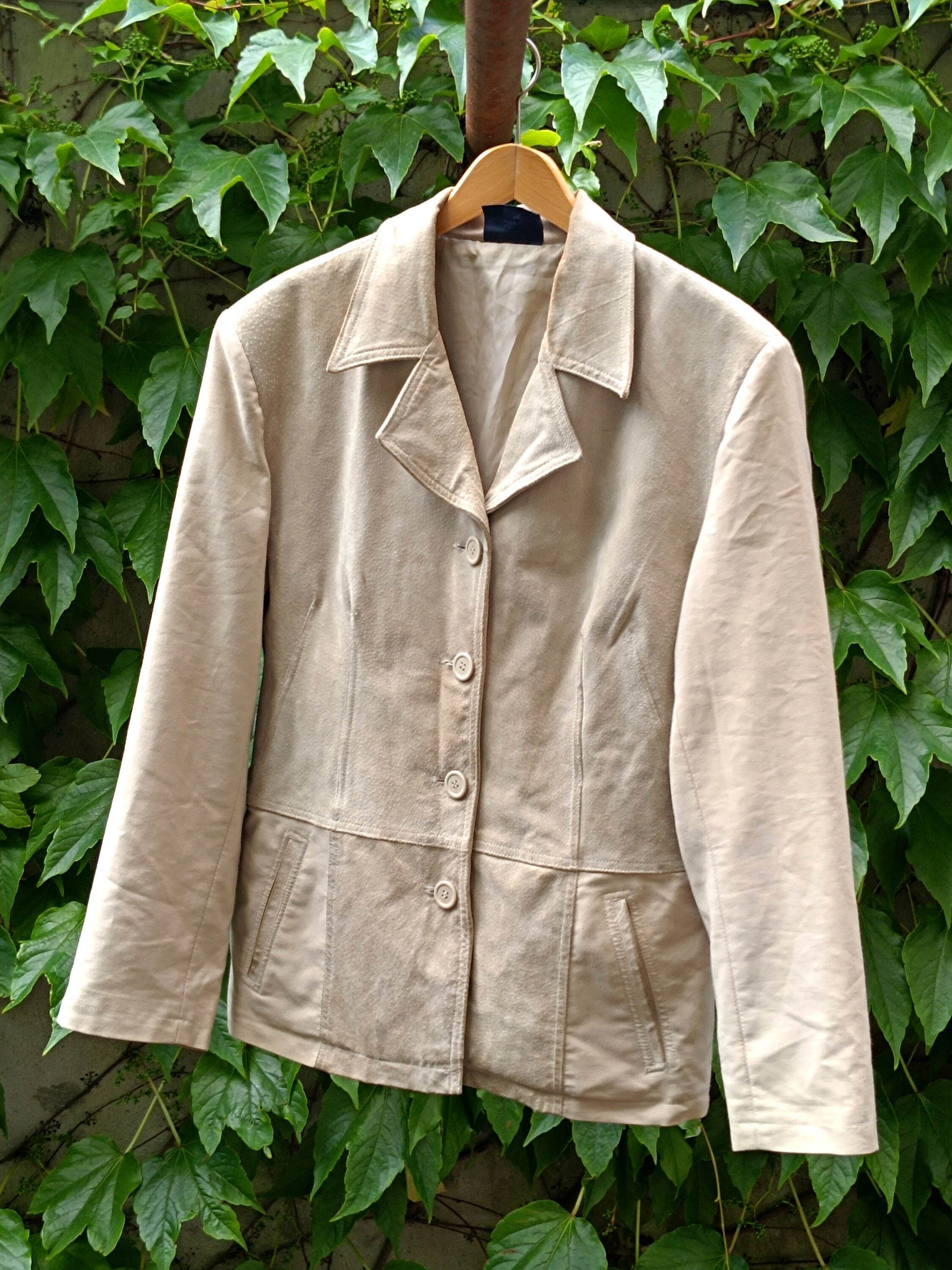 Vintage Suede Jacket| 80s Brown Blazer | Women's Minimalist Suede Jacket