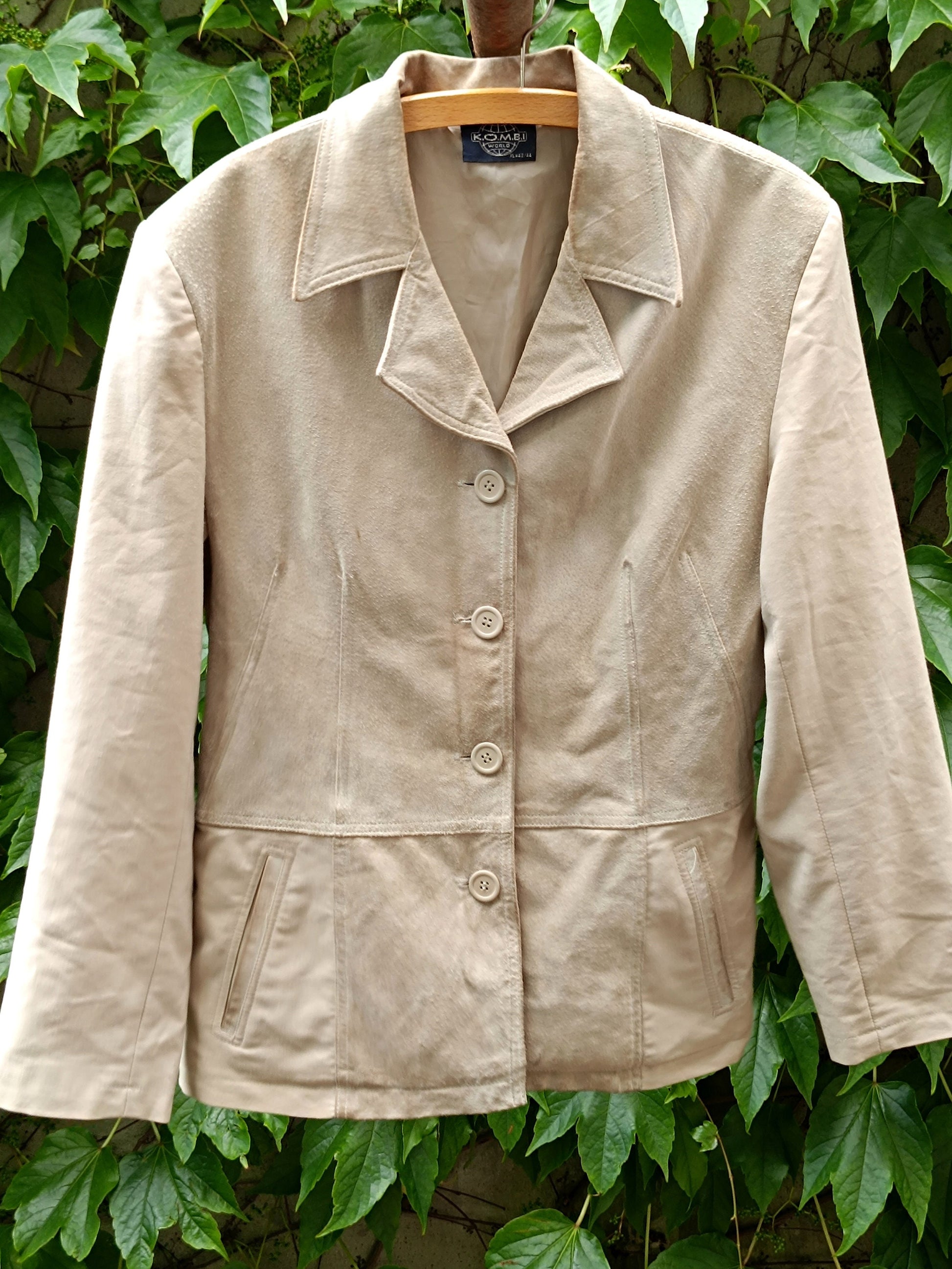 Vintage Suede Jacket| 80s Brown Blazer | Women's Minimalist Suede Jacket