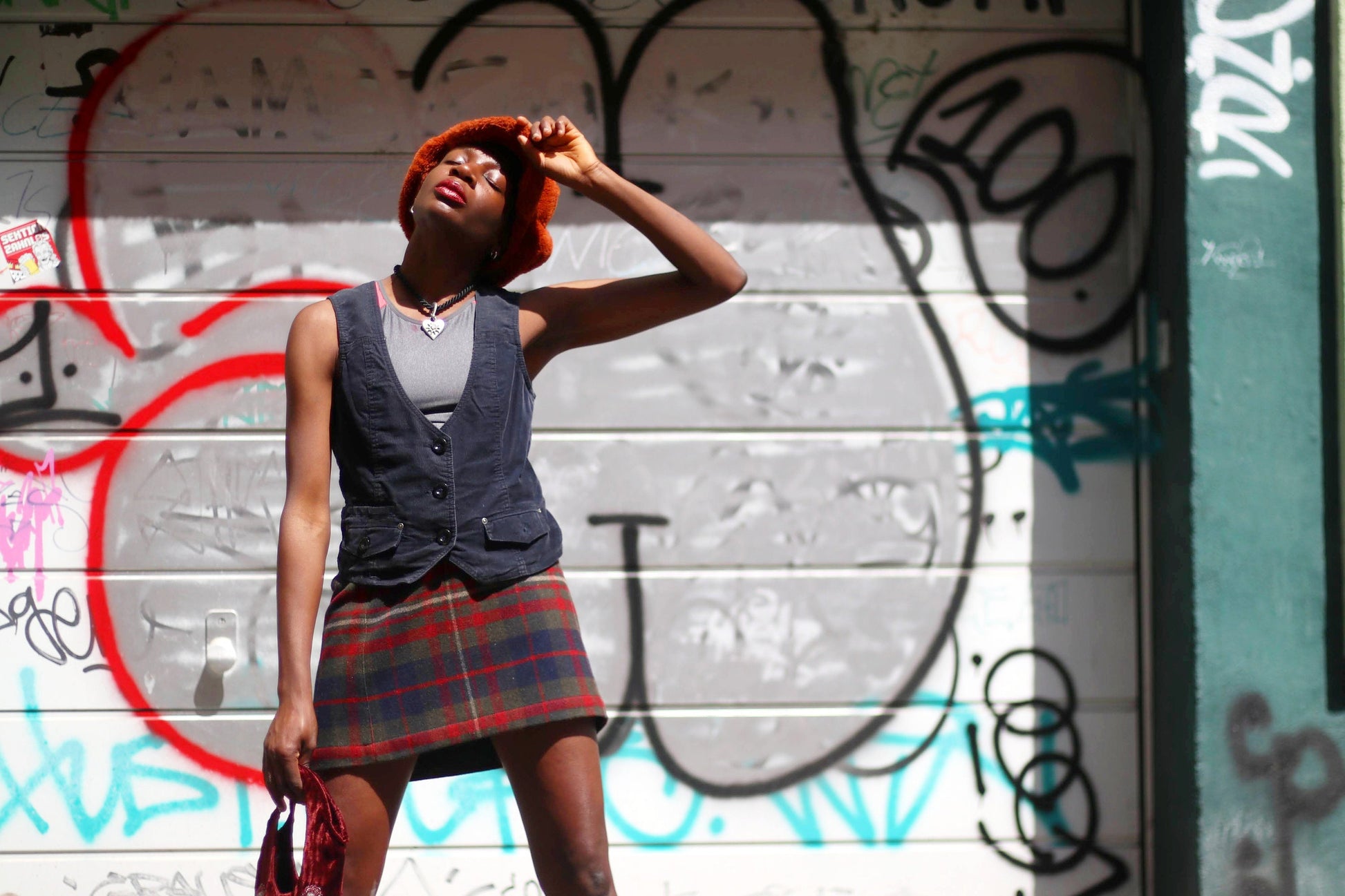 y2k Plaid Skirt| Vintage Esprit Blue and Red Skirt | Women's Checkered Skirt| Tartan Mini Skirt