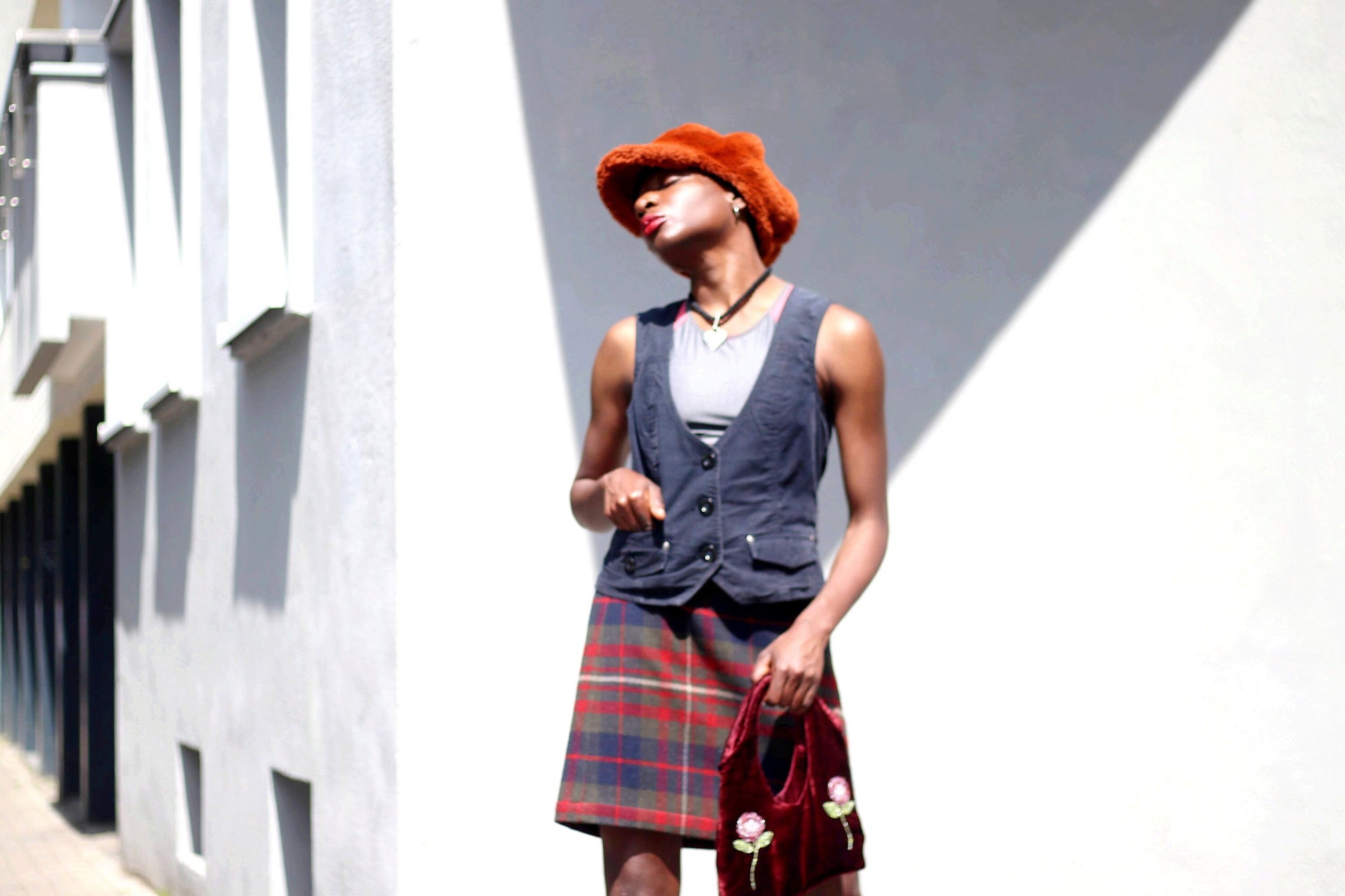 y2k Plaid Skirt| Vintage Esprit Blue and Red Skirt | Women's Checkered Skirt| Tartan Mini Skirt
