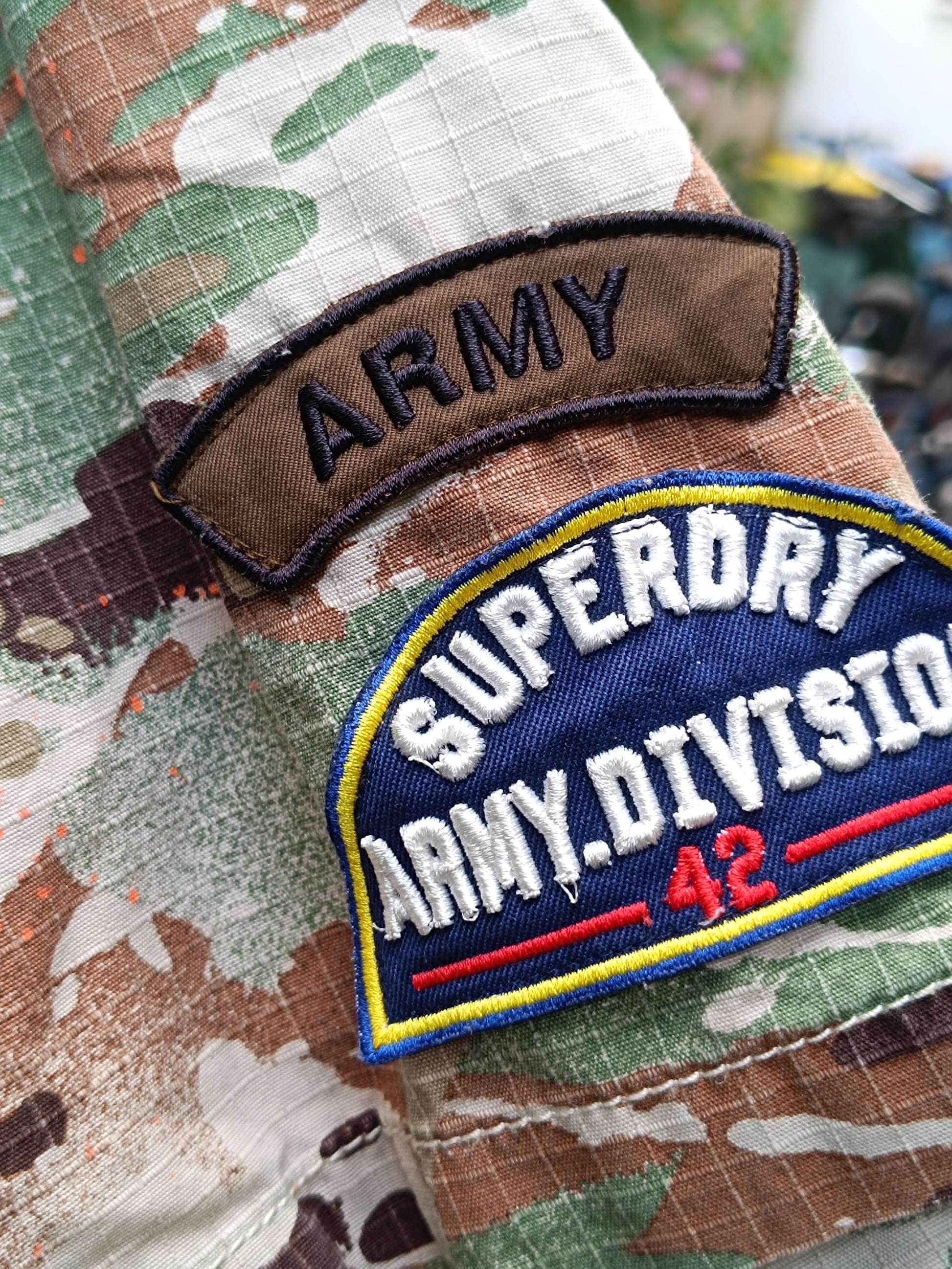 Y2k Superdry Shirt| Vintage Camouflage Print Buttoned down Shirt| Army-Inspired Light Green Mini Dress