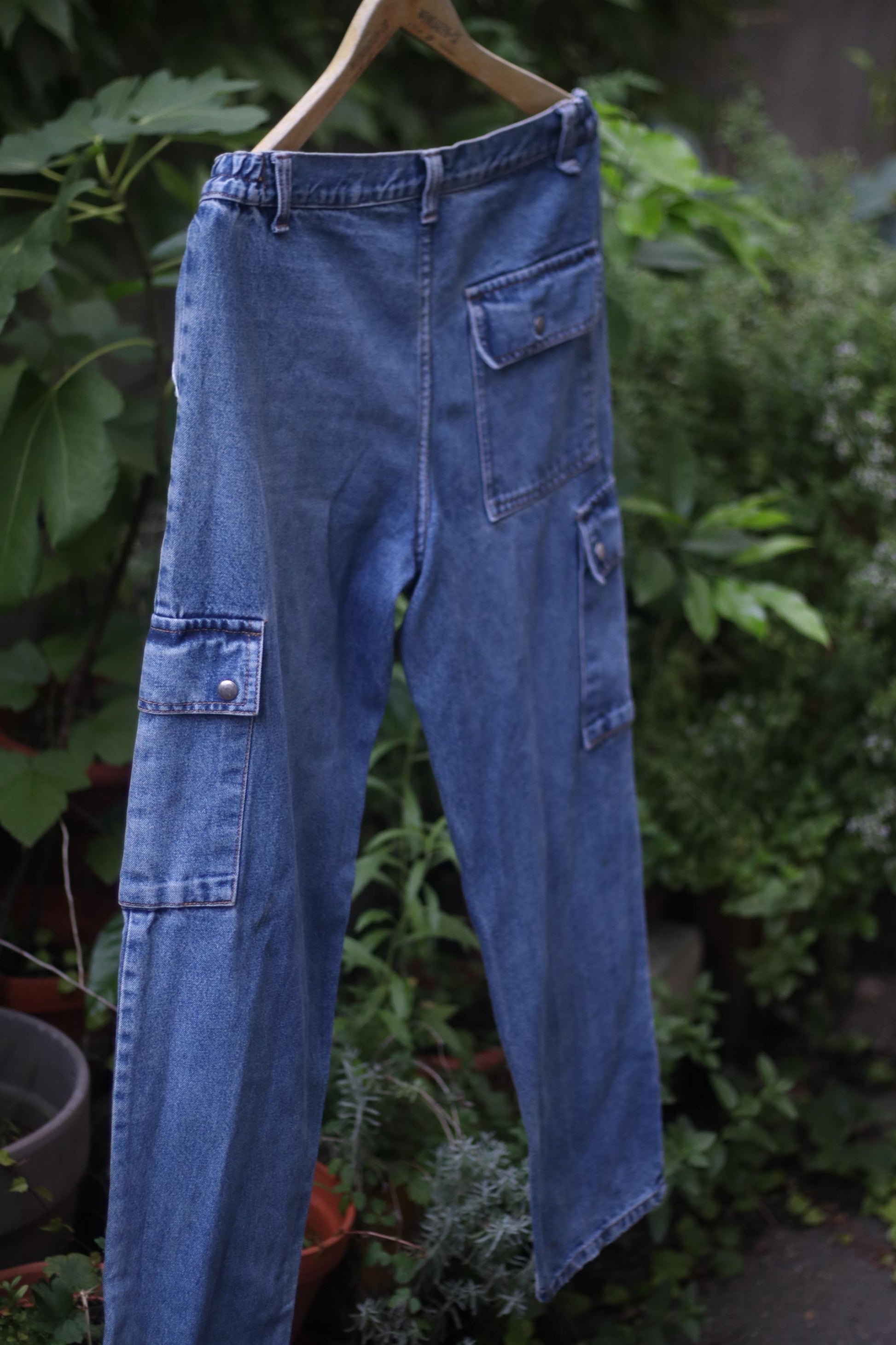 y2k Plus Size Blue Denim| Vintage Cargo-like Distressed Ripped Jeans| Women's Streetwear