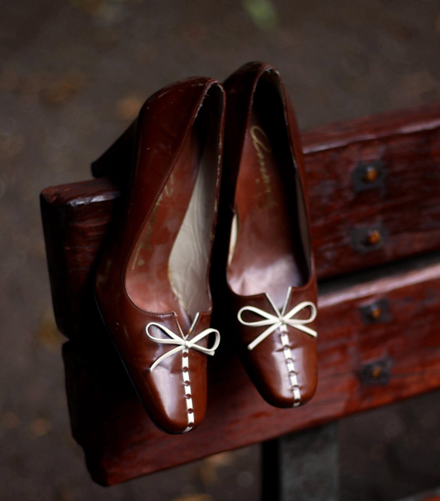 90s Brown Pumps| Vintage High Heels With Bow| Vintage feminine glamorous pumps made in spain