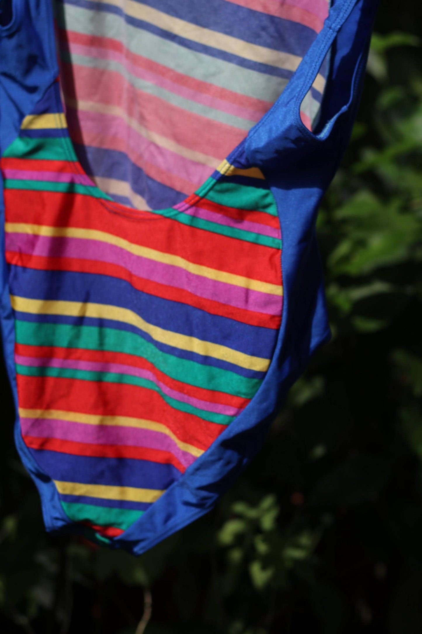 Vintage Striped High-Leg Swimsuit | 80s Retro One-Piece | Bold Summer Style