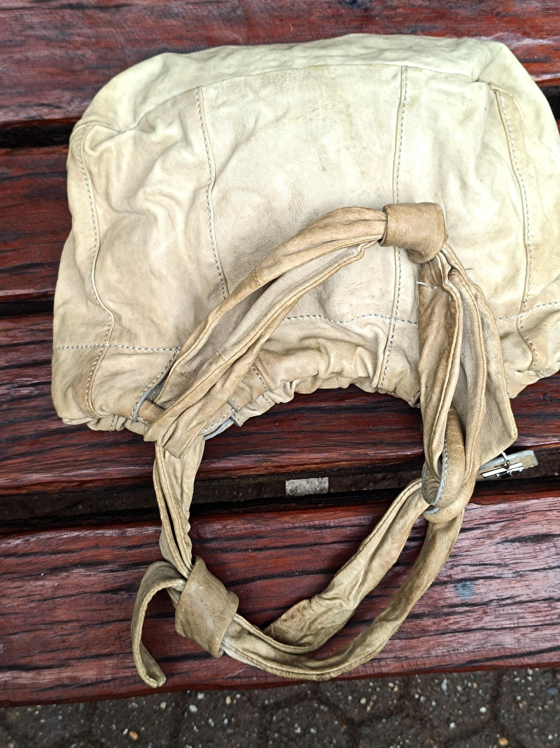 Vintage Trussardi Bag| 90s Leather Bag in Grey