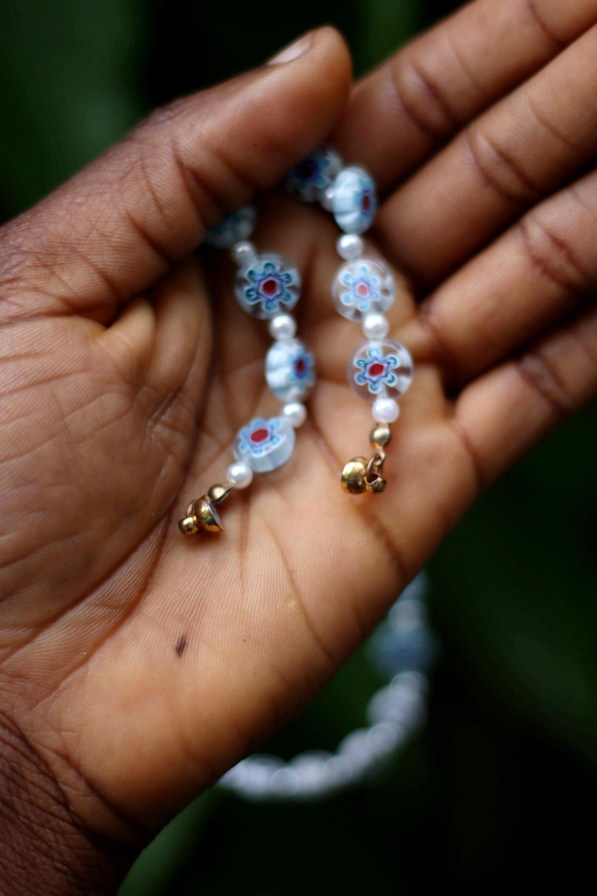 Vintage Beaded Necklace| Women's Handmade Minimalist White Beaded Necklace