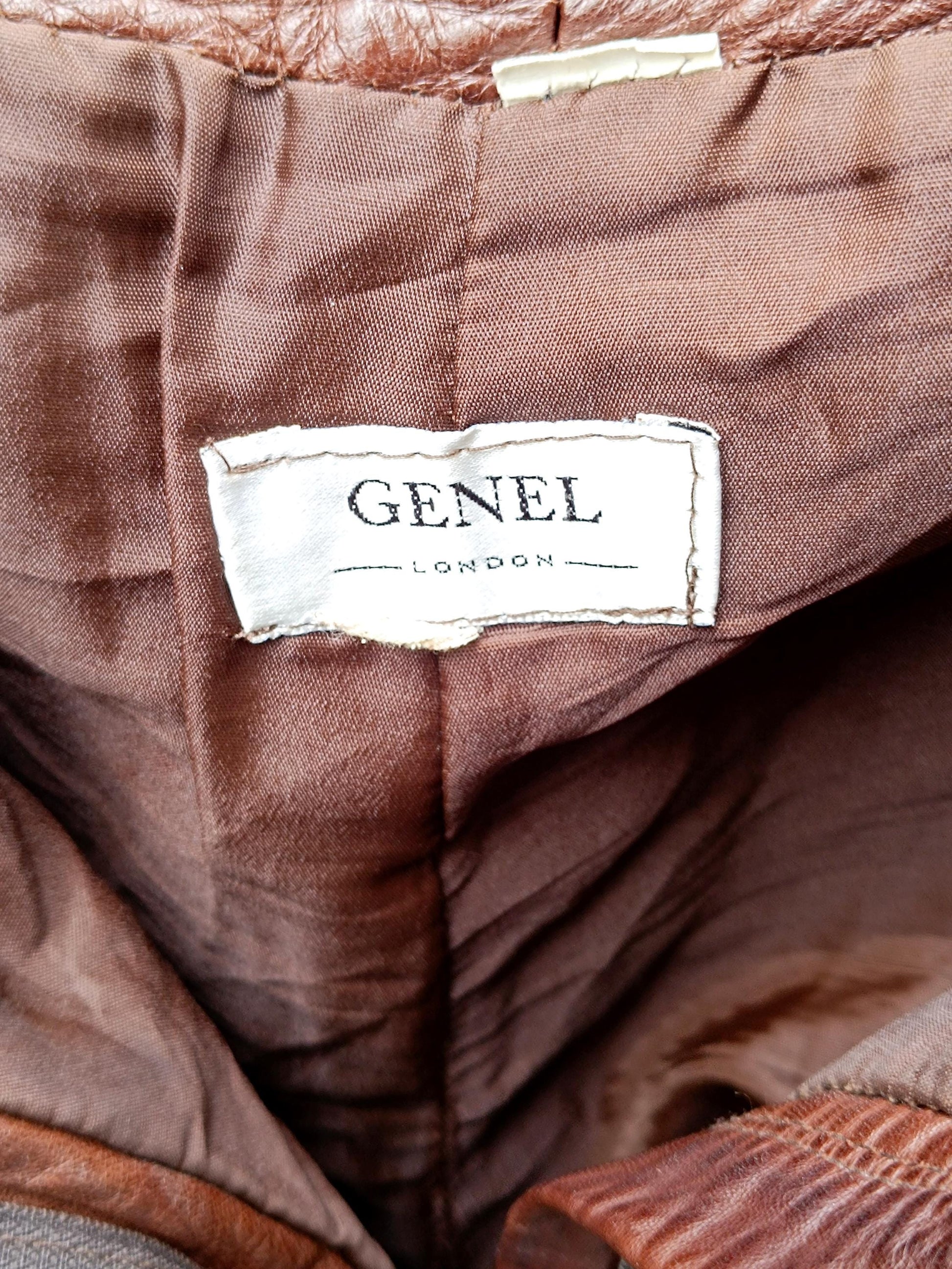 90s Genel London Vintage Leather Pants: Tapered Suede Trousers