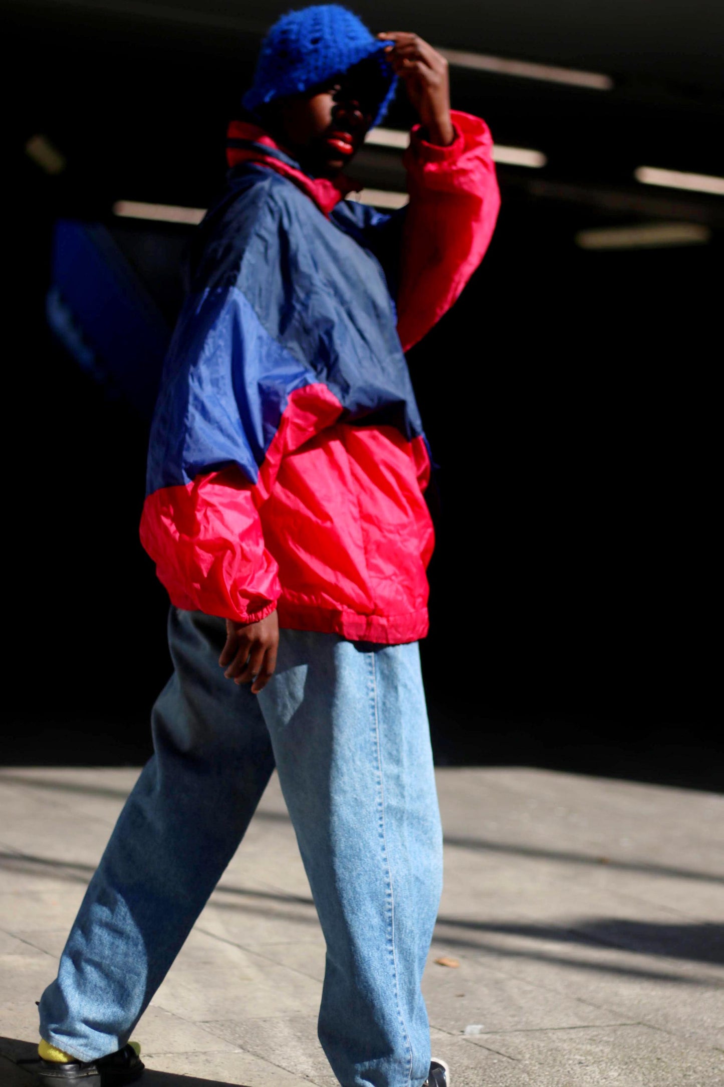 80s Windbreaker Jacket | Vintage Colorblocking Streetstyle Rain Jacket| Outwear for Hiking Outdoors
