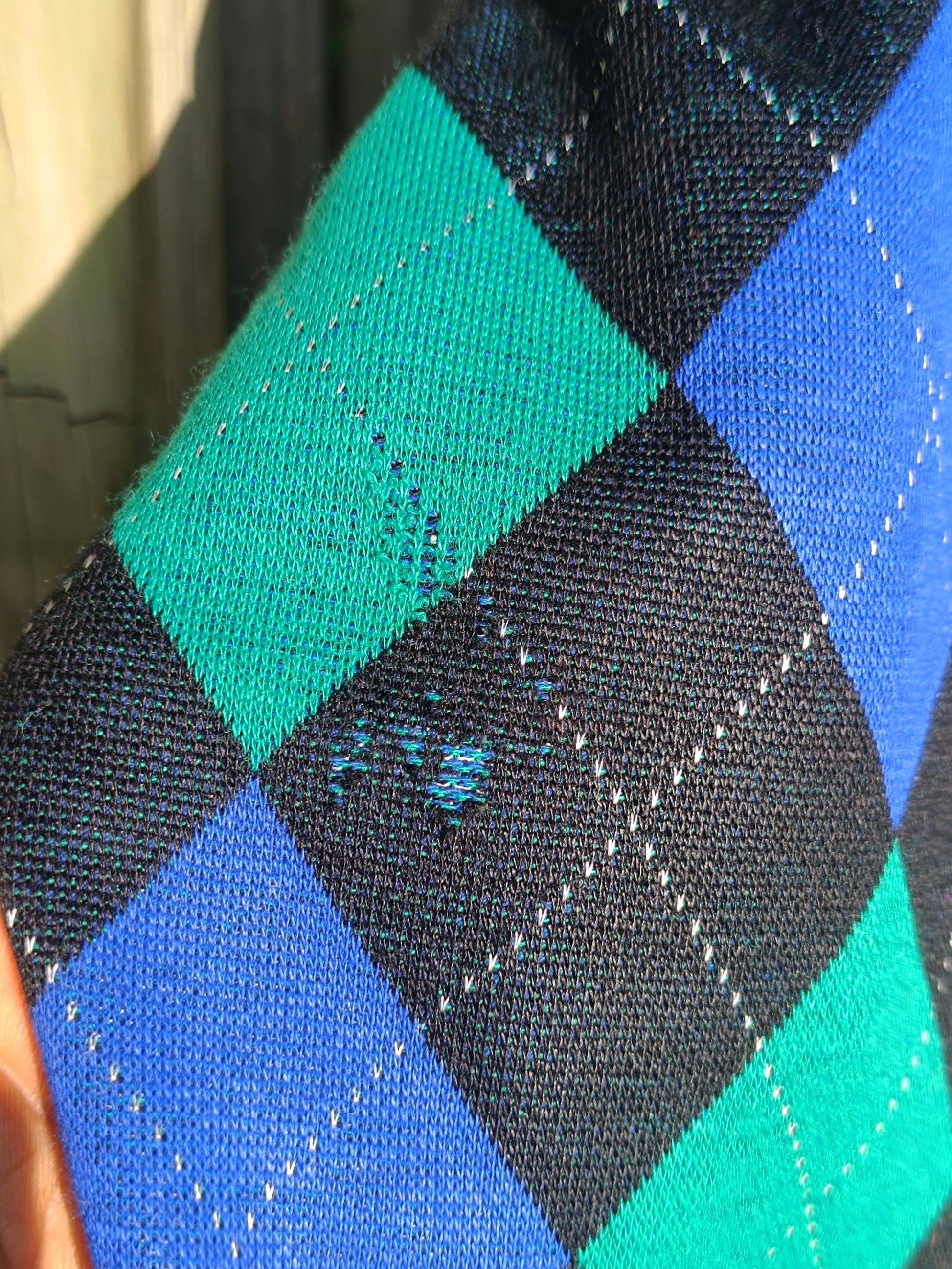 80s Alfred Dunner Sweater | Vintage Argyle Print Knit| Women's Checkered Long-Sleeved Fall Knit| Preppy Chic Blue Jumper