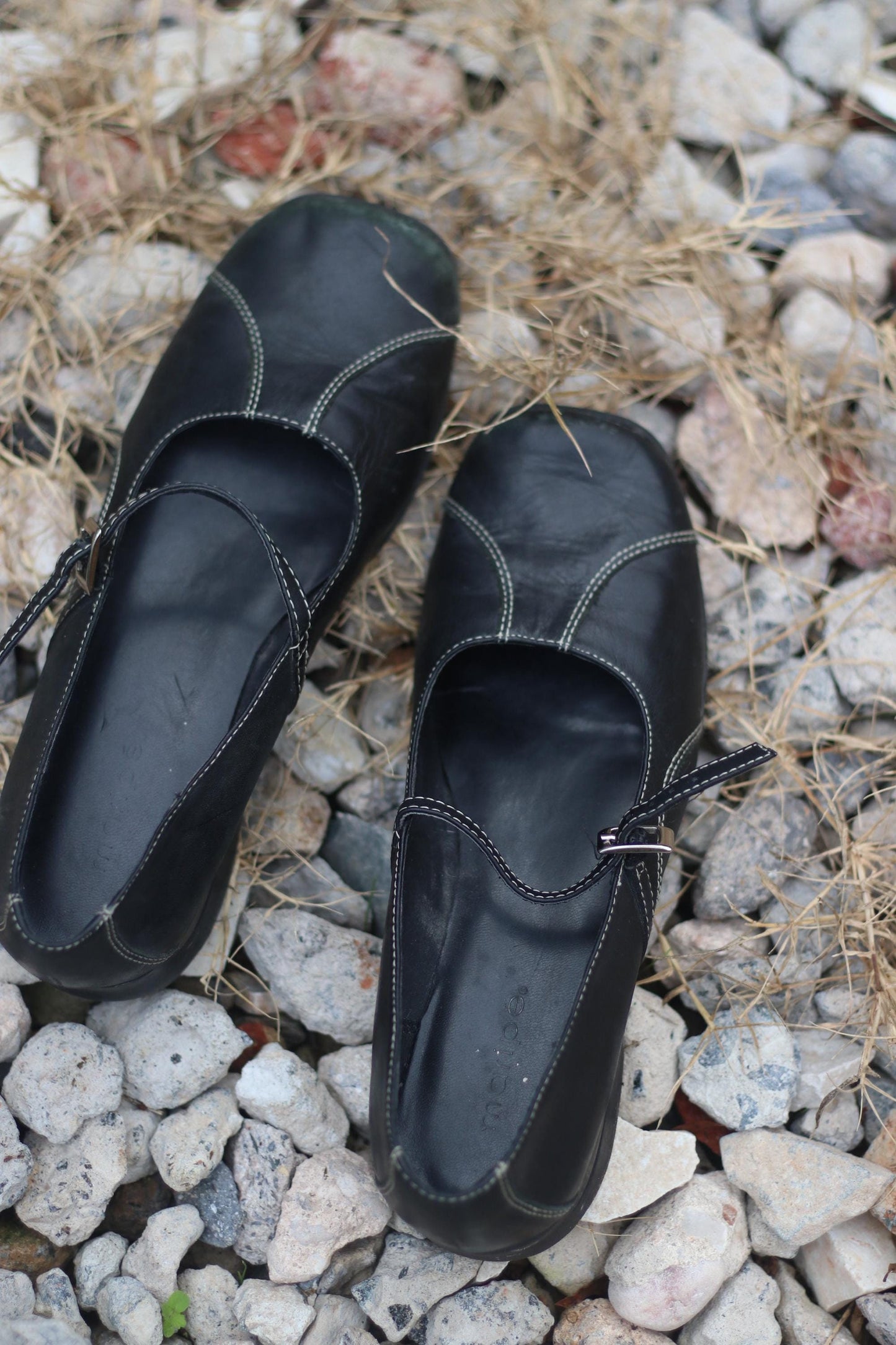 Maripe Square Toe Ballerinas| y2k Vintage Black Minimalist Flats| Everyday Classic Shoes|