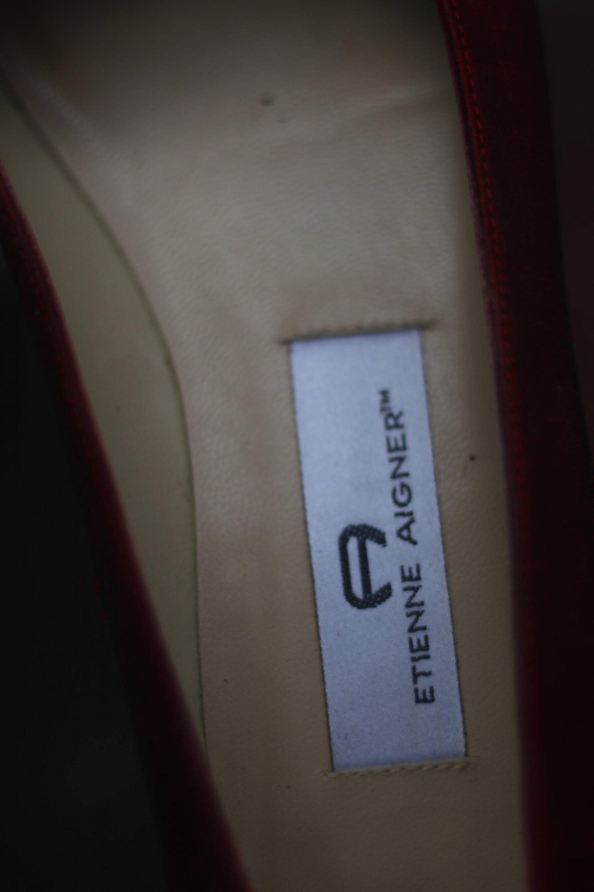80s Etienne Aigner Pumps| Vintage Red Women's Retro Pumps| Elegant Festive Minimalist Shoes