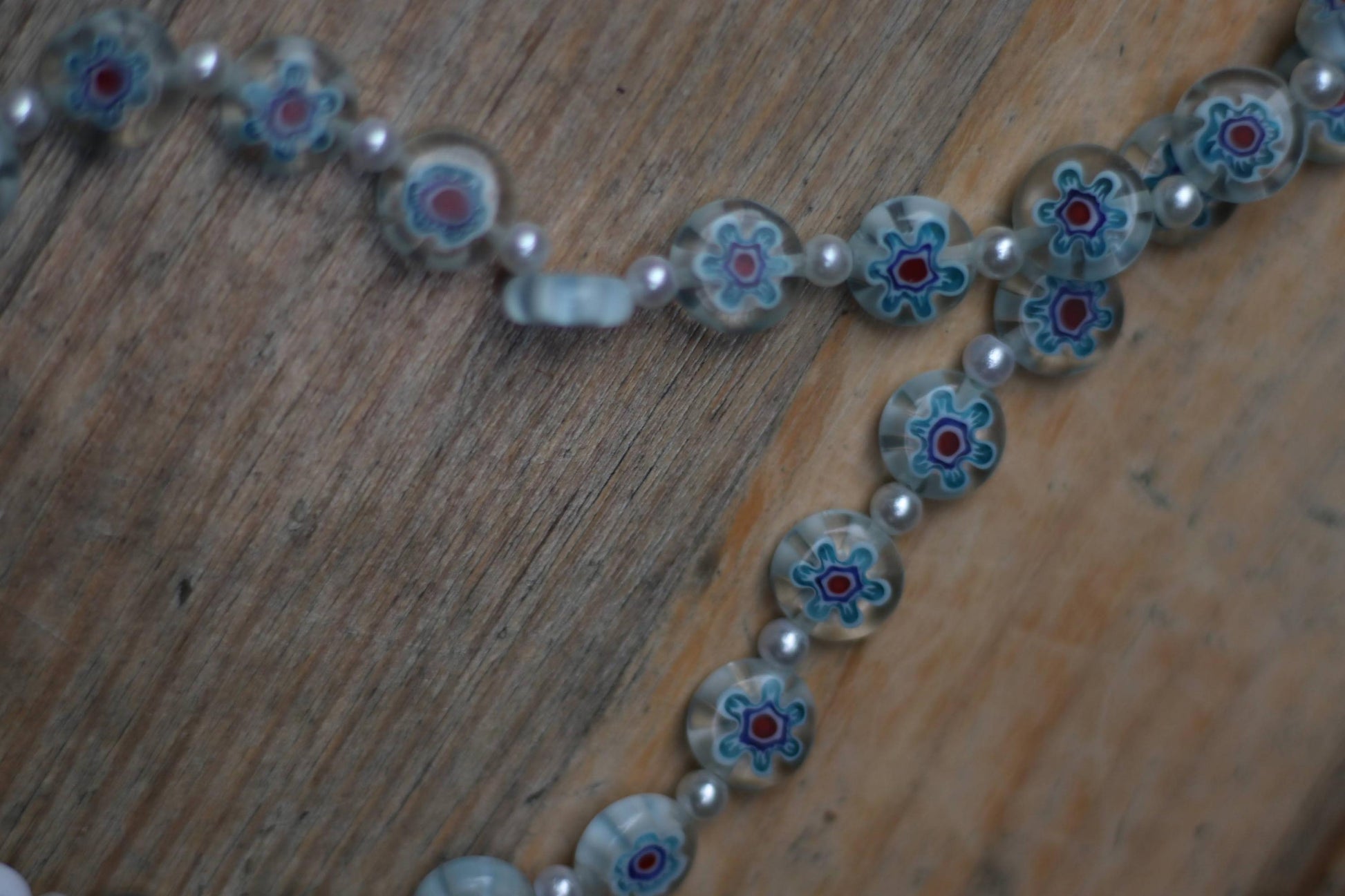 Vintage Beaded Necklace| Women's Handmade Minimalist White Beaded Necklace