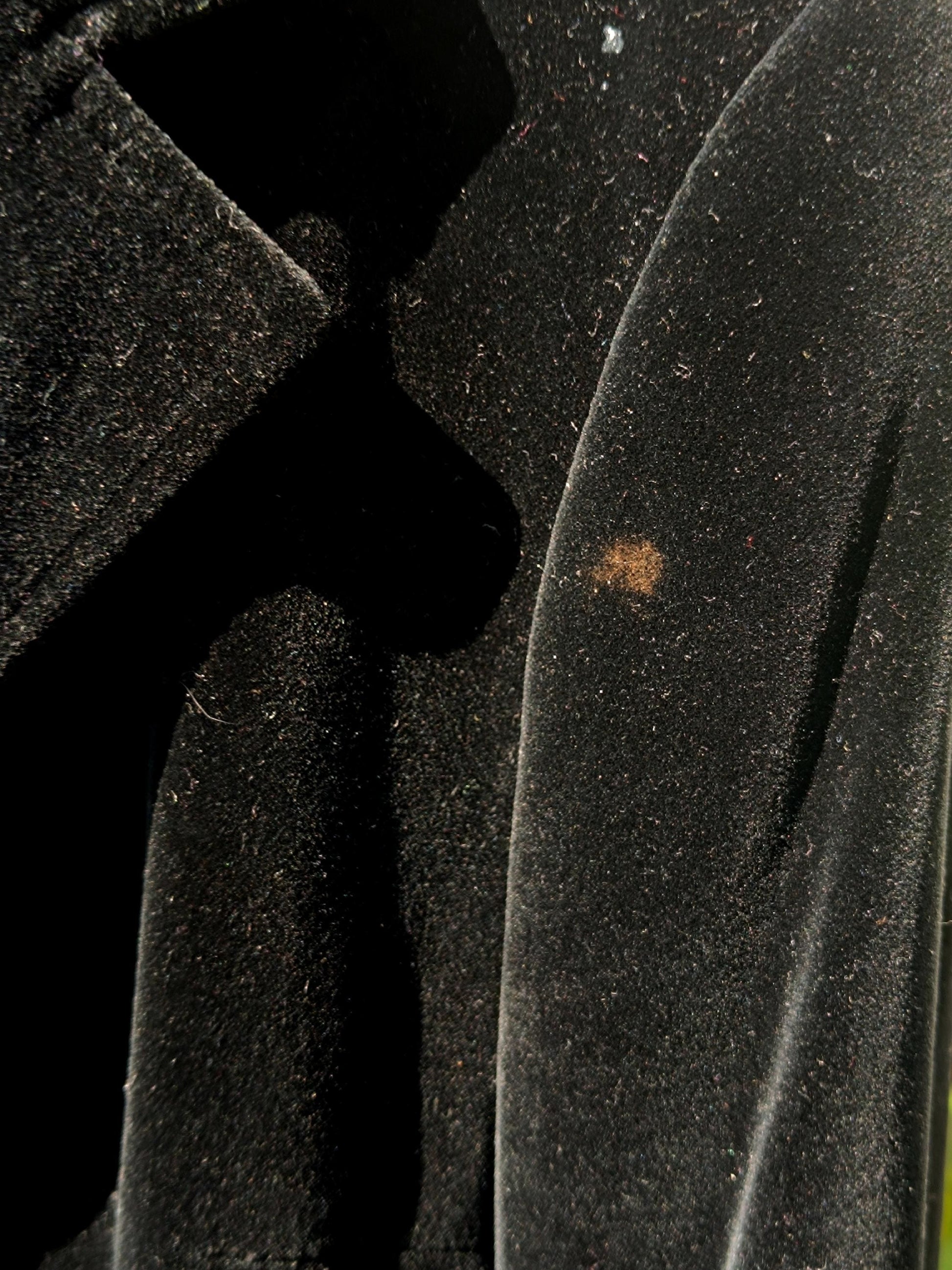 Vintage Adele Fado Coat | 80s Victorian-Inspired Velvet-Like Jacket | Gothic Black Evening Wear