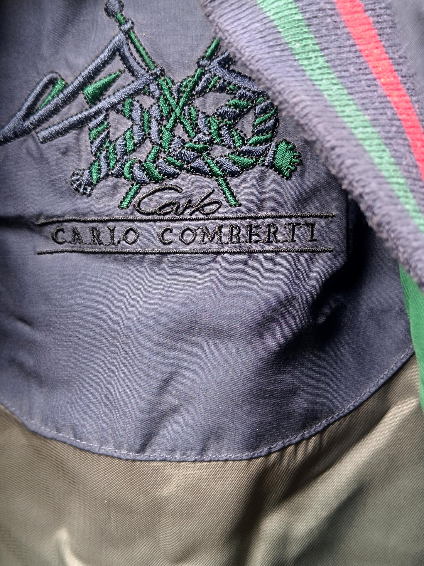 90s Carlo Comberti Silk Bomber | Vintage K- Way Unisex Jacket| Minimalist Striped Lightweight Jacket