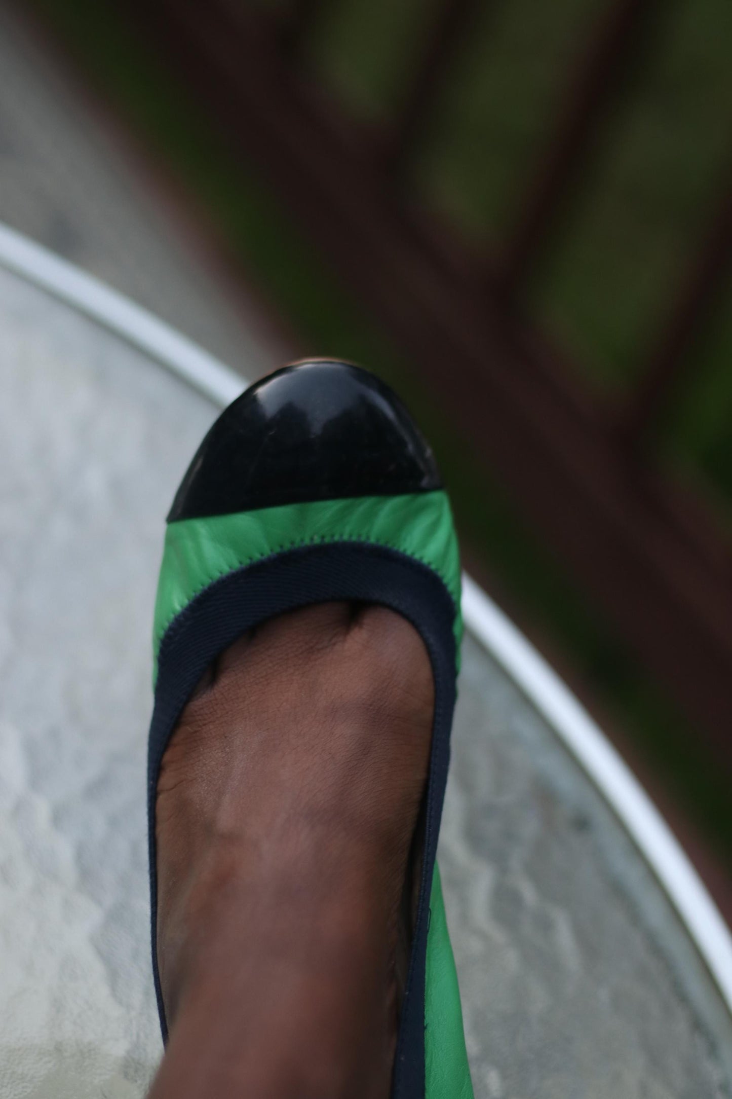 y2k J Crew Ballerinas| Vintage Green and black Ballet Flats |Minimalist feminine capsule wardrobe shoe size US 10