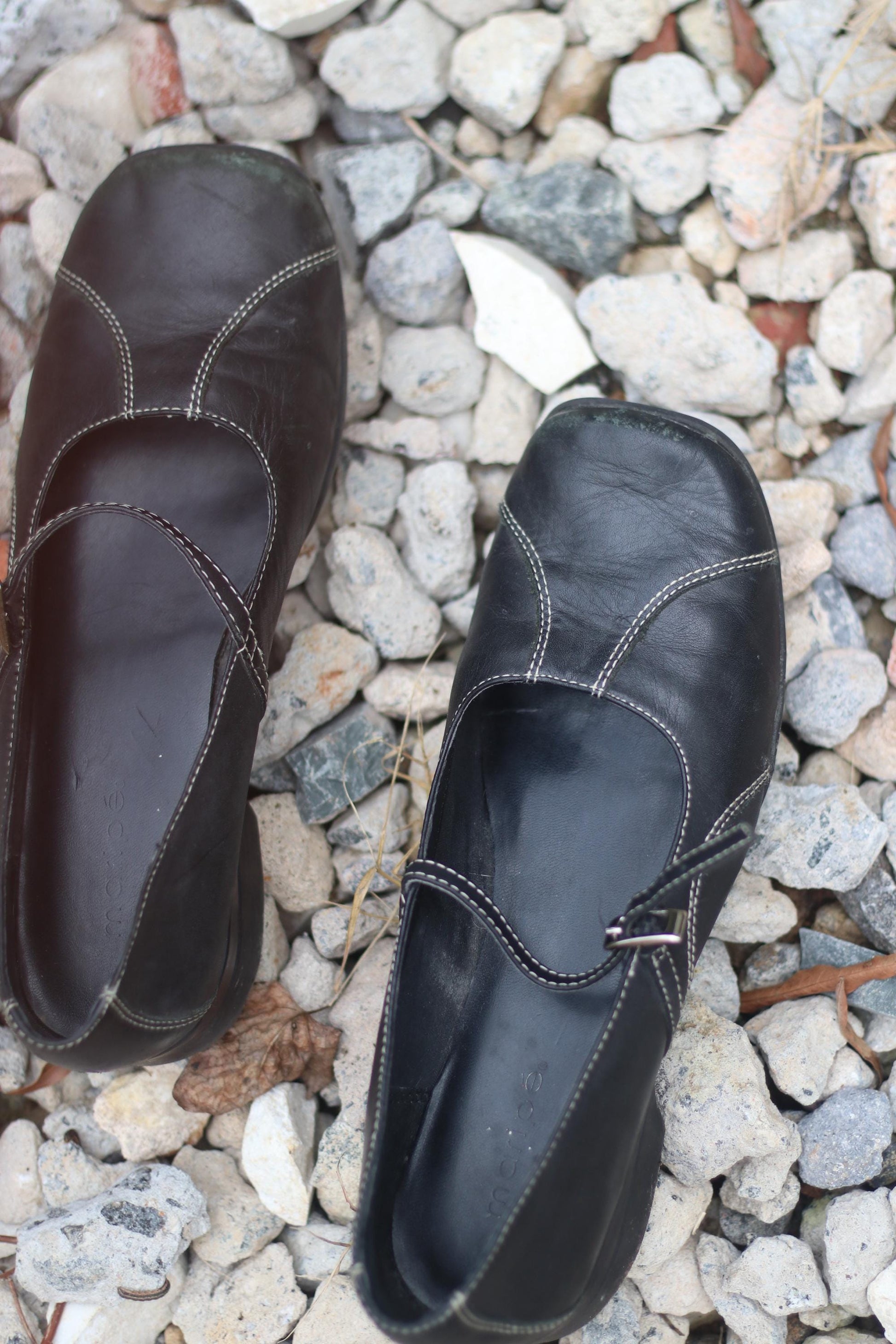 Maripe Square Toe Ballerinas| y2k Vintage Black Minimalist Flats| Everyday Classic Shoes|