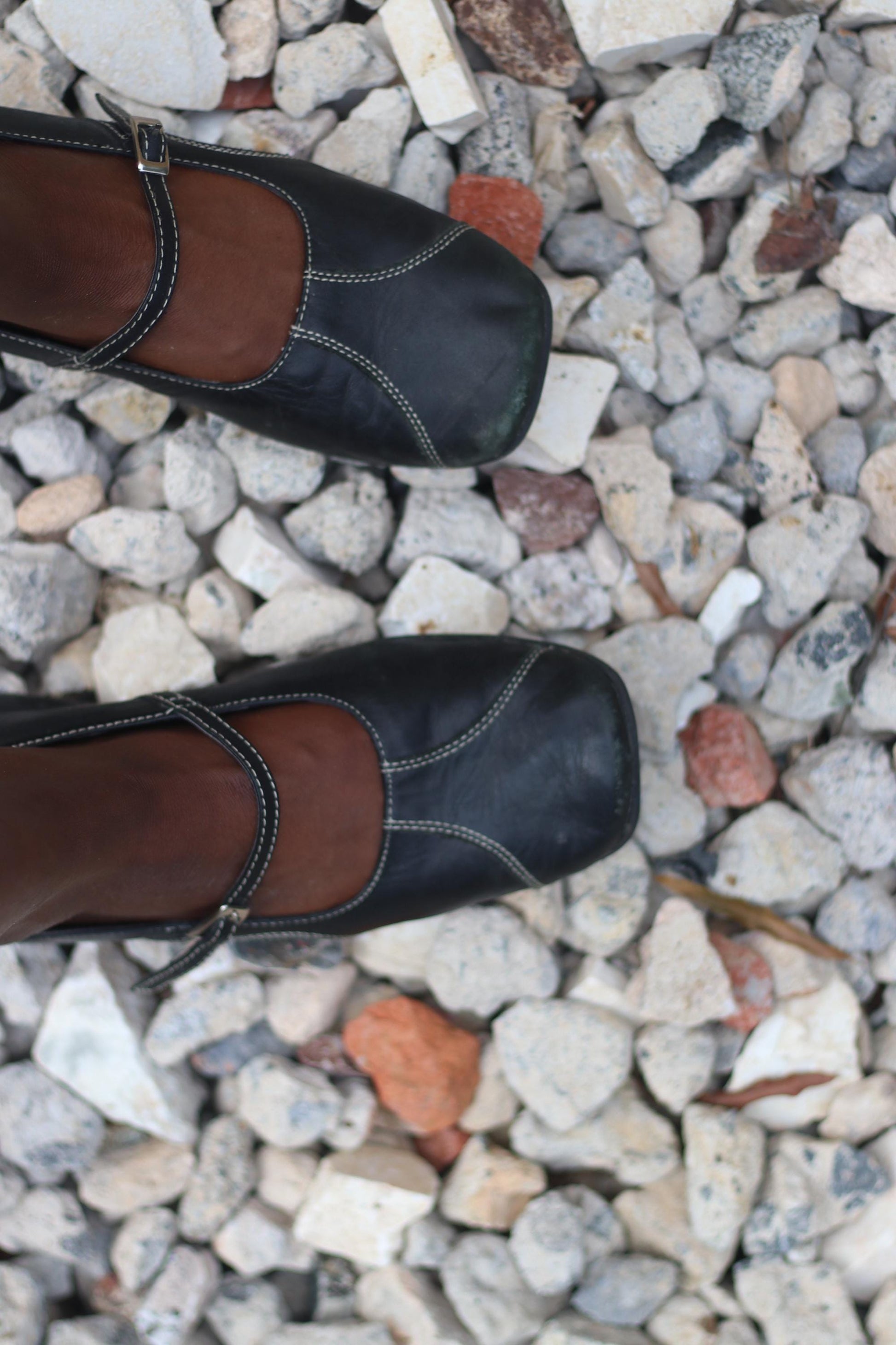 Maripe Square Toe Ballerinas| y2k Vintage Black Minimalist Flats| Everyday Classic Shoes|