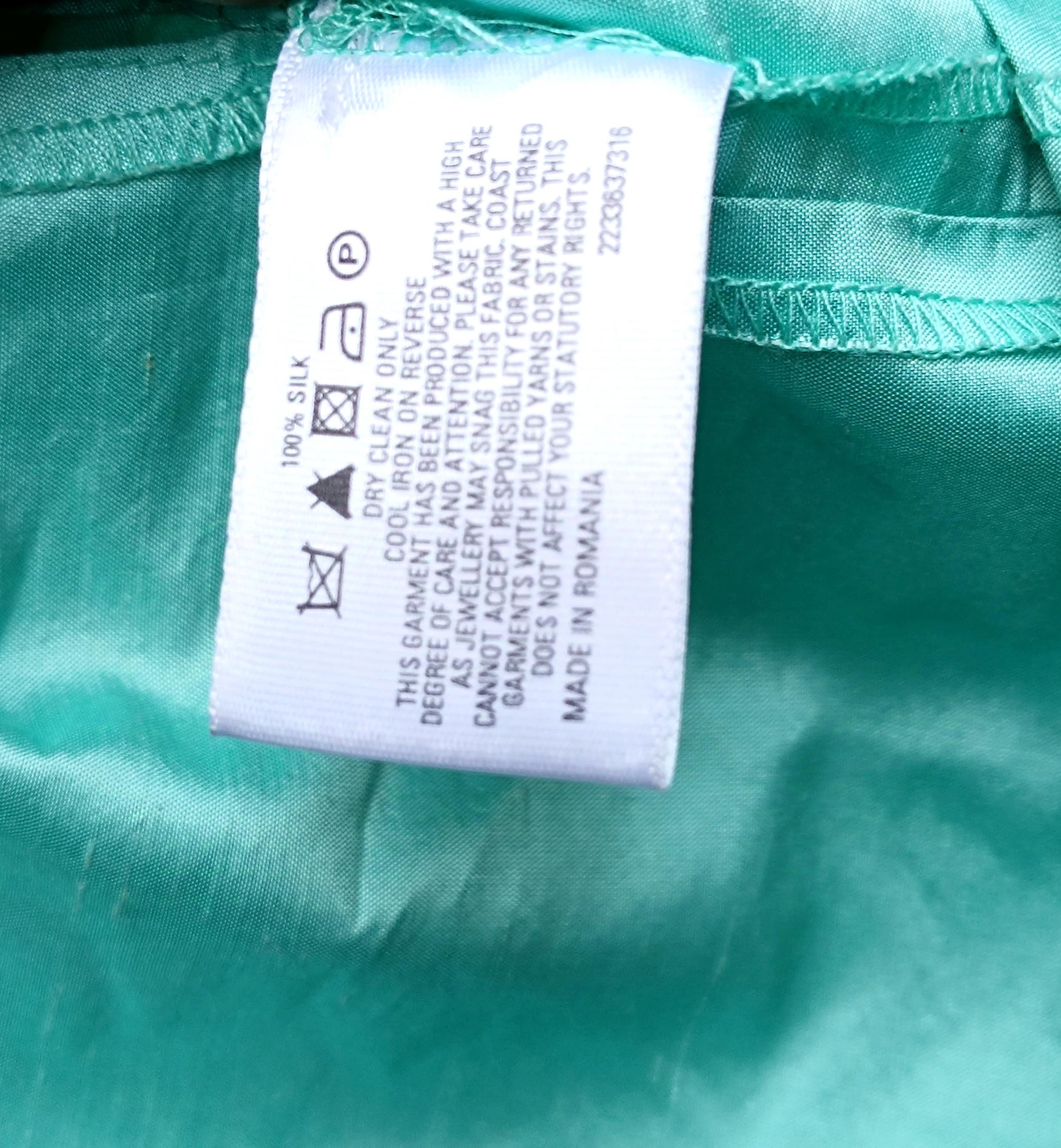 Vintage Coast Silk Blouse| 90s Teal Blue Wrap