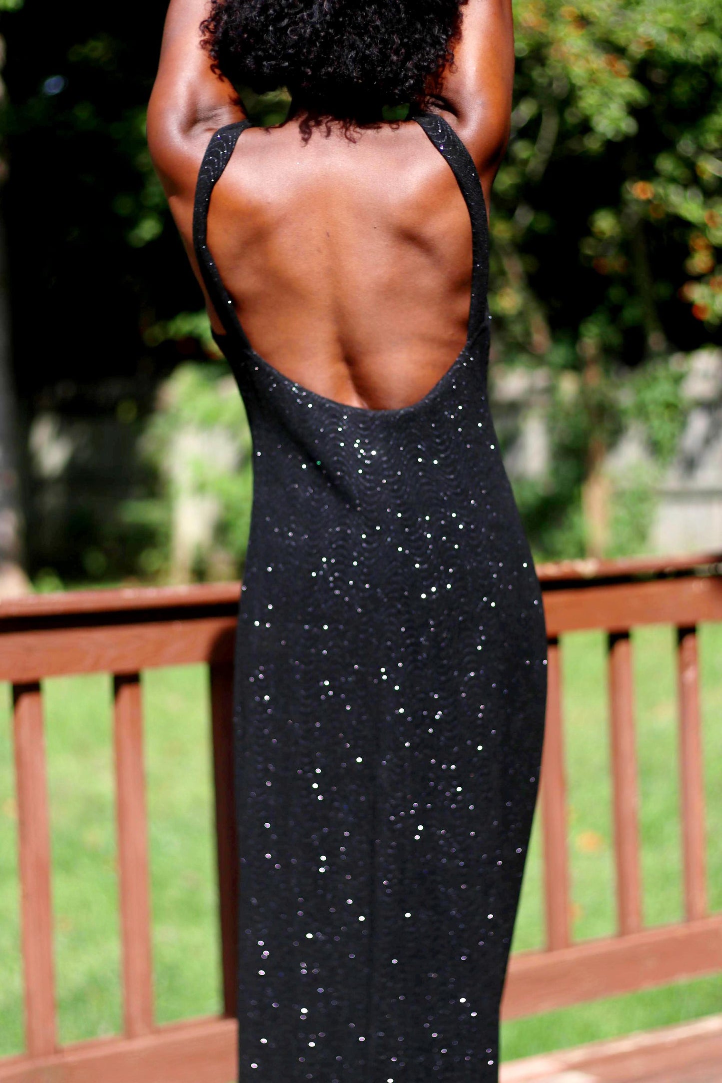 Y2K Cocktail Dress| Vintage Women's Maxi Black Dress| Shimmery Slip Dress| Glamorous Little Black Dress