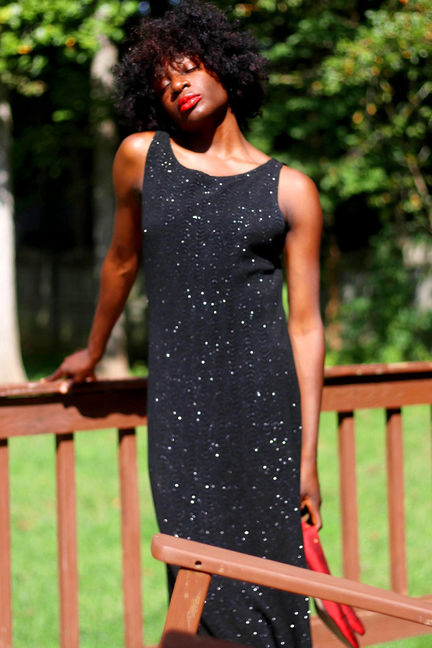 Y2K Cocktail Dress| Vintage Women's Maxi Black Dress| Shimmery Slip Dress| Glamorous Little Black Dress
