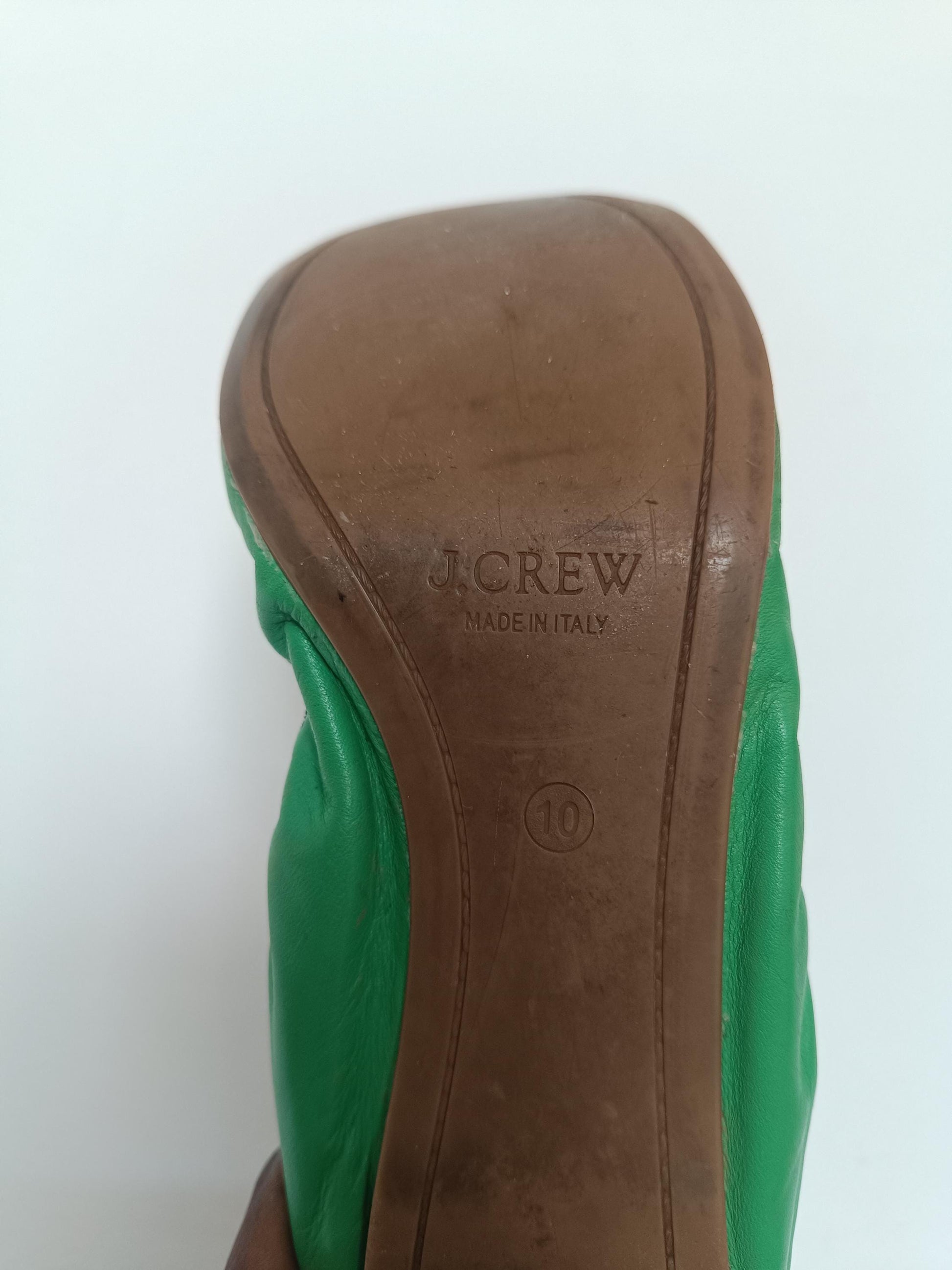 y2k J Crew Ballerinas| Vintage Green and black Ballet Flats |Minimalist feminine capsule wardrobe shoe size US 10