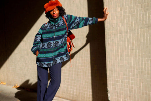 90s Penfield Fleece| Vintage Long-Sleeved Winter Sweatshirt| Unisex Green and Blue Sweater Size S-M