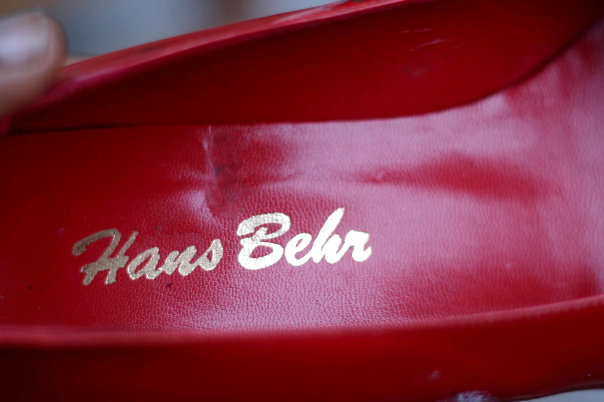 80s Hans Behr Heart Pumps | Rare Vintage Red Leather Shoes| Quirky Retro Heart Heels