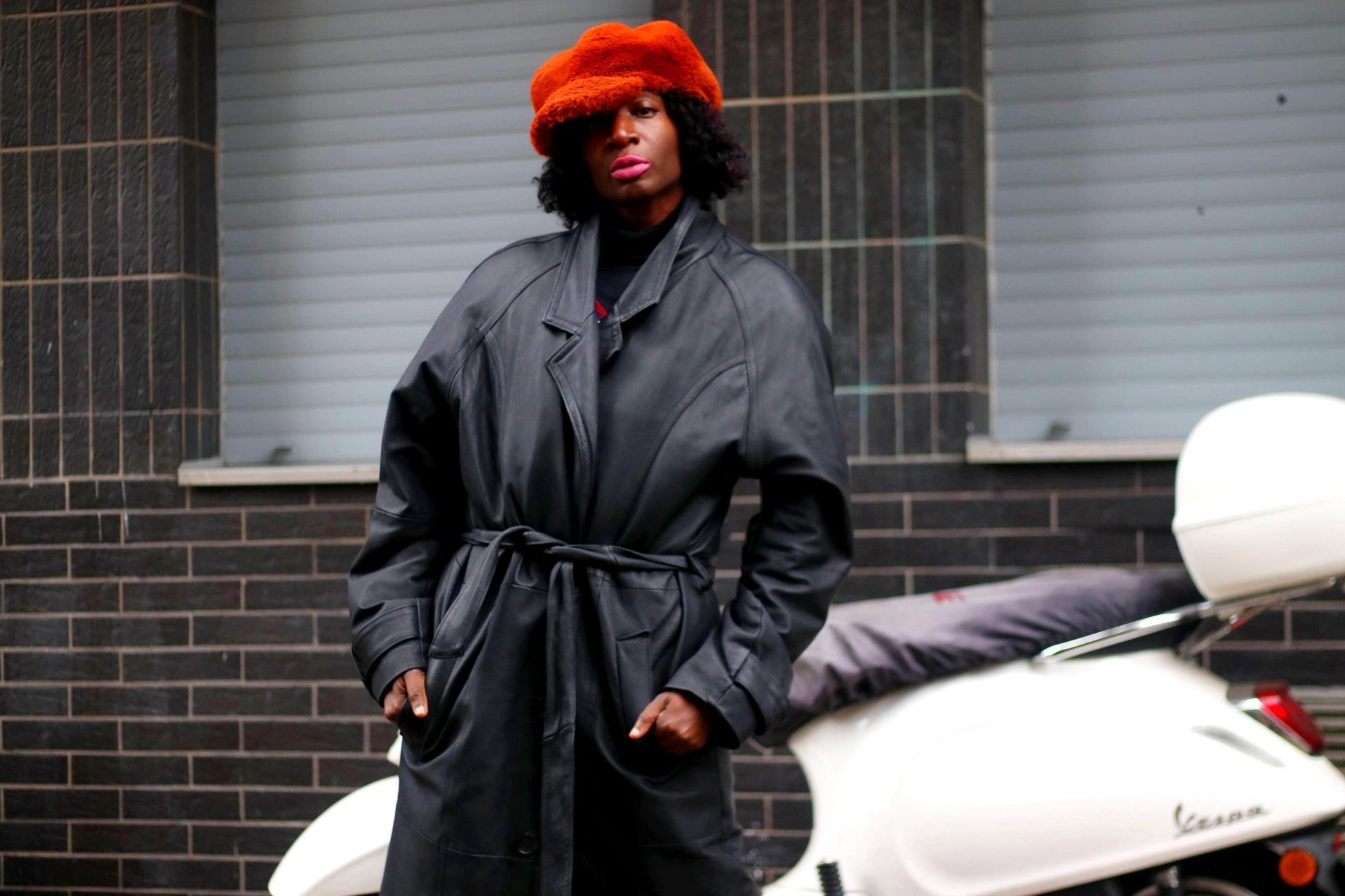 Genuine Leather Trench| Vintage Don Pepe Unisex Black Winter Trench Coat | Minimalist Outerwear